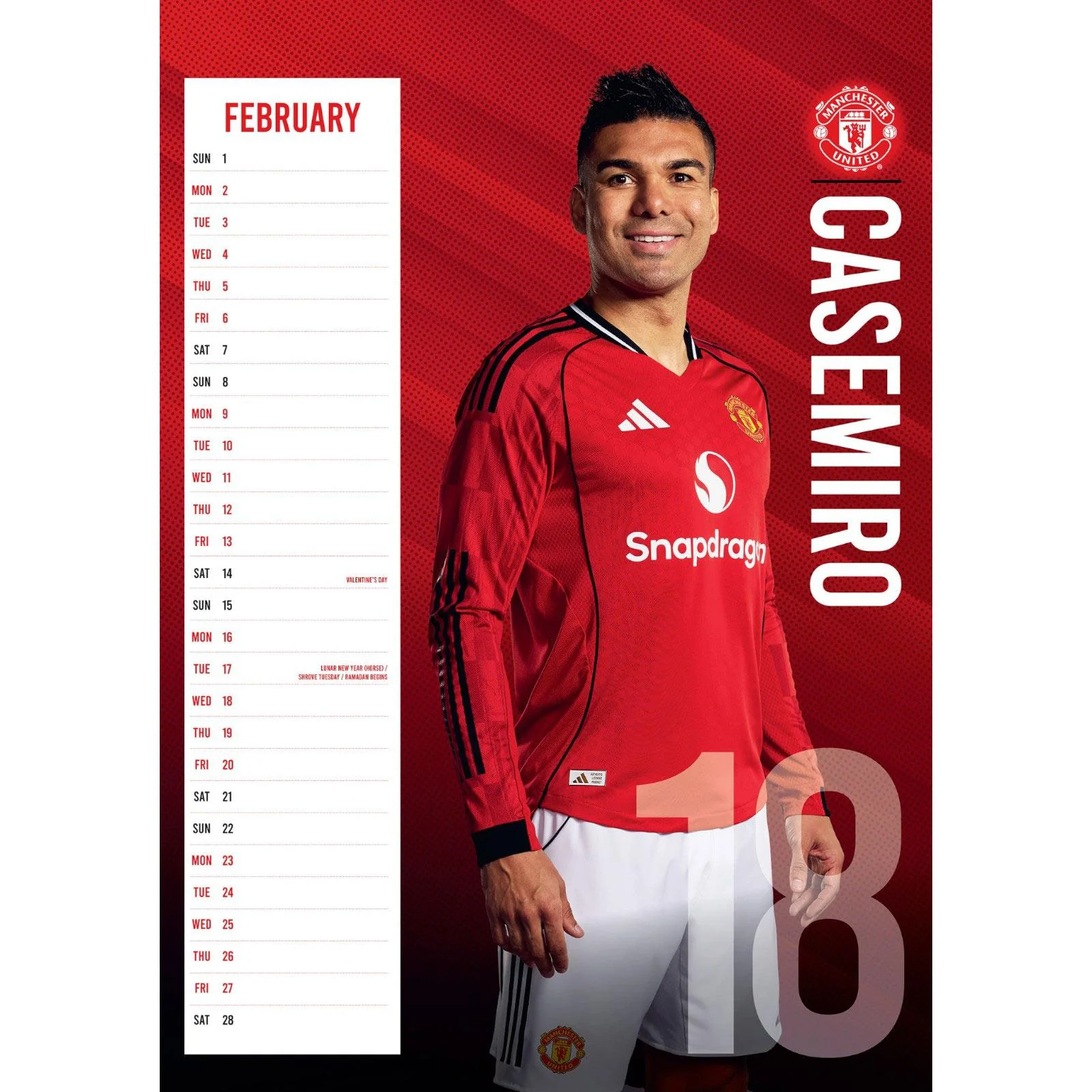 Daricia Manchester United 2026 Football Wall Calendar - Image 3