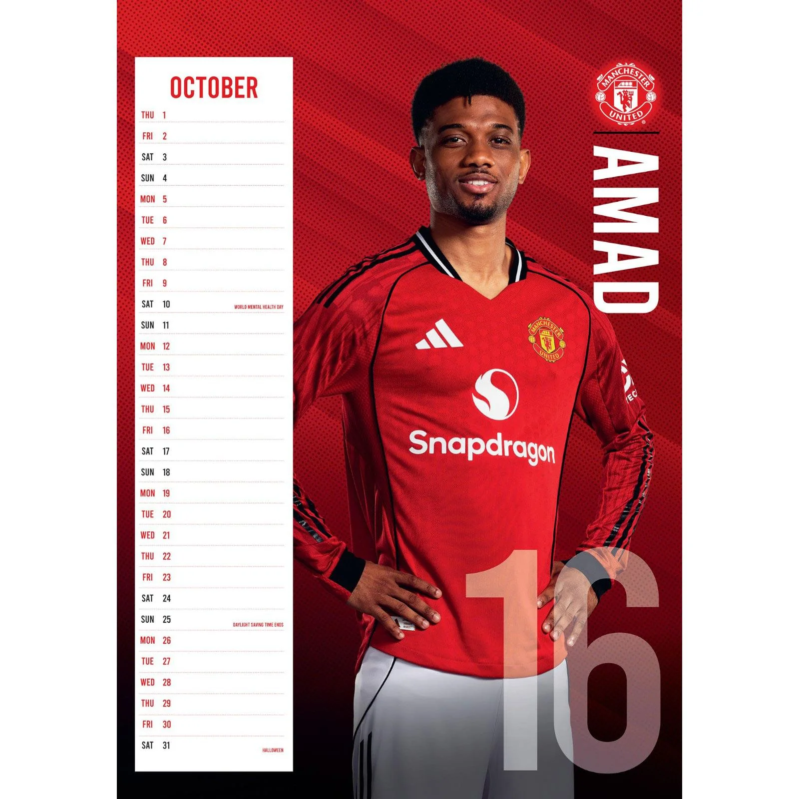 Daricia Manchester United 2026 Football Wall Calendar - Image 4