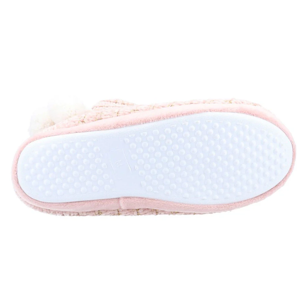 Divaz Womens Saturn Knitted Bootie Slipper Pink - Image 2