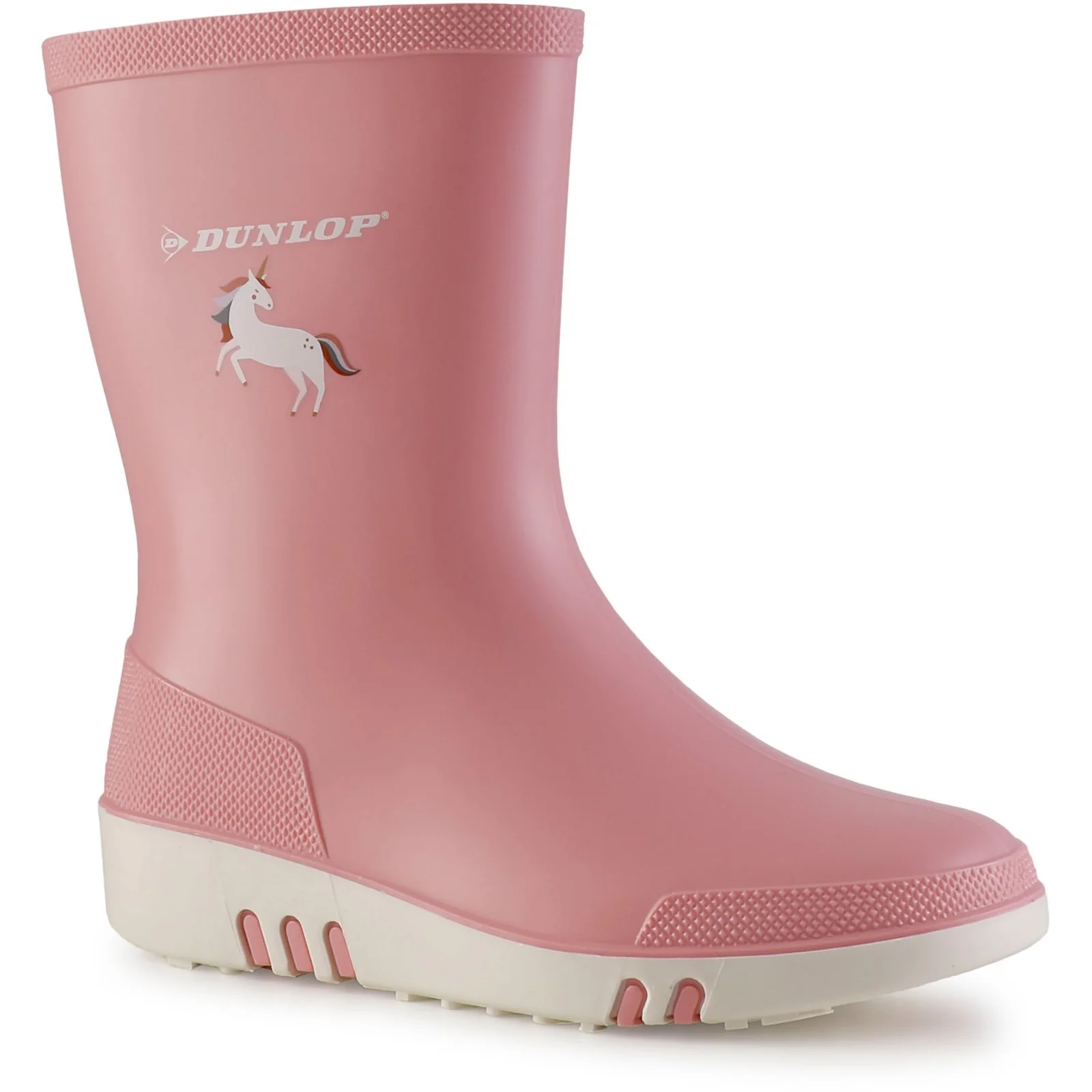 Dunlop Junior Kids Kids Mini Wellington Light Pink/White - Image 5