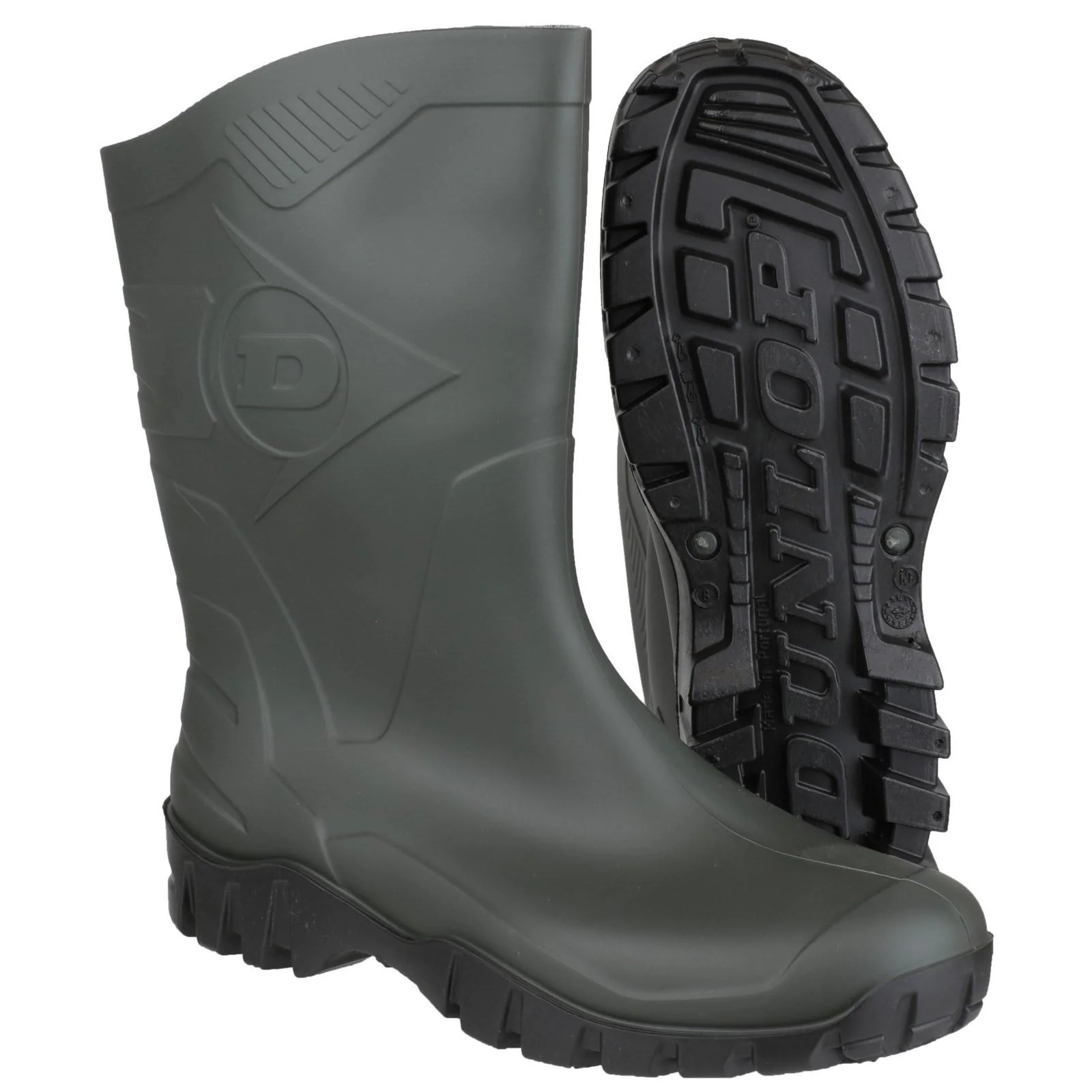Dunlop Mens Dee Calf Length Wellington Dark Green - Image 4