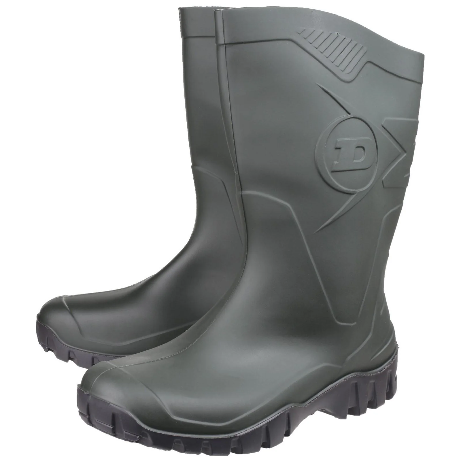 Dunlop Mens Dee Calf Length Wellington Dark Green - Image 5
