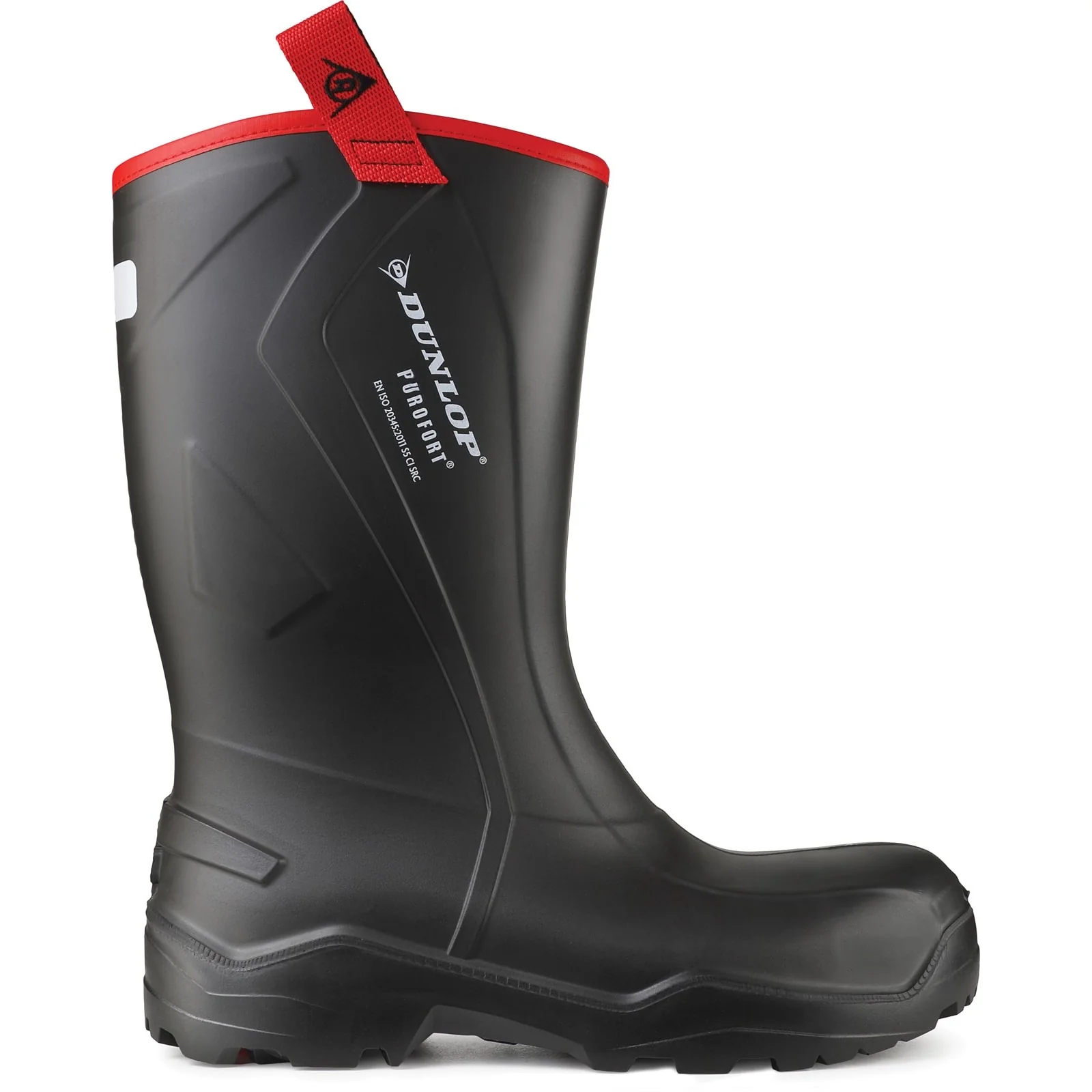 Dunlop Mens Purofort+ Rugged Full Safety Wellingtons Black