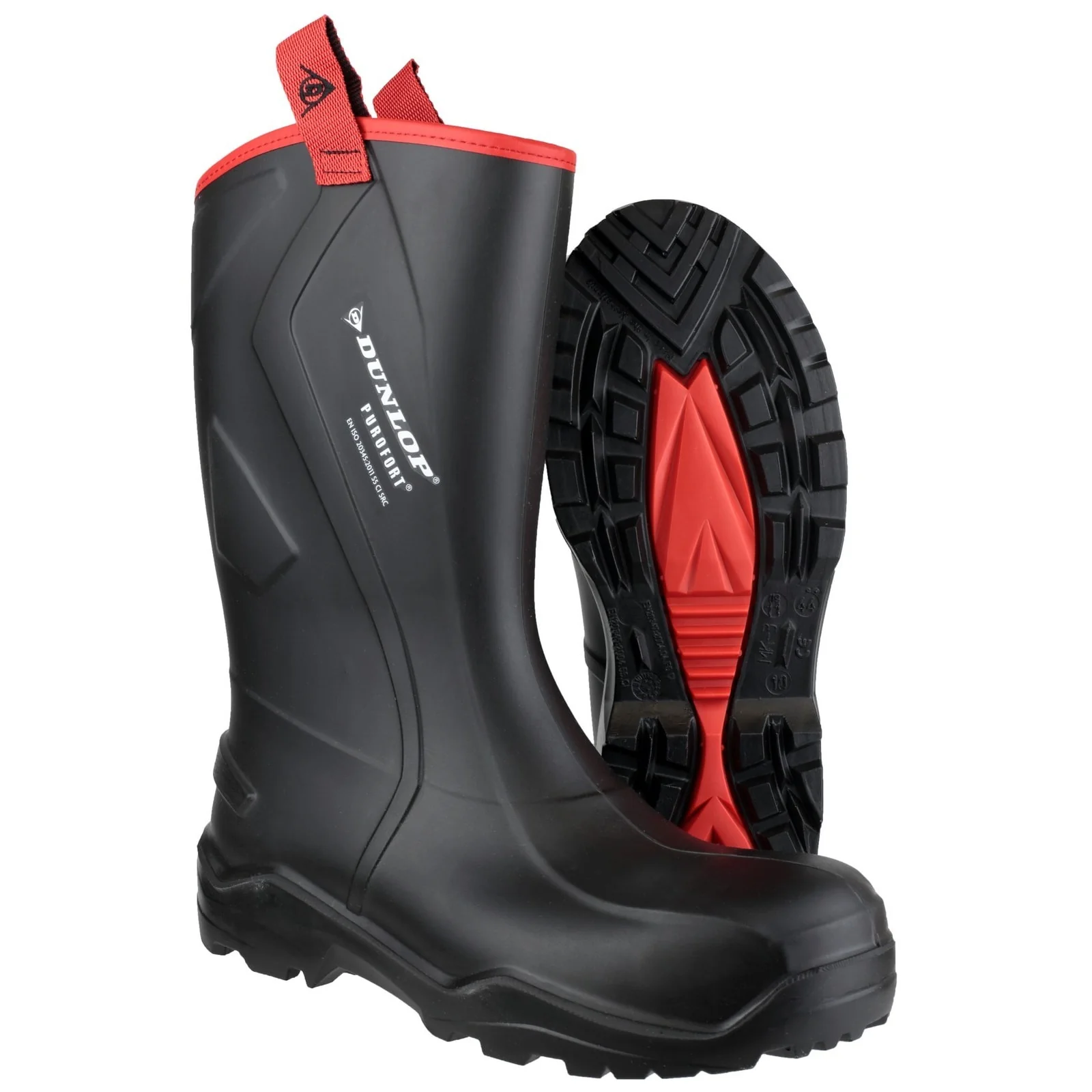 Dunlop Mens Purofort+ Rugged Full Safety Wellingtons Black - Image 4