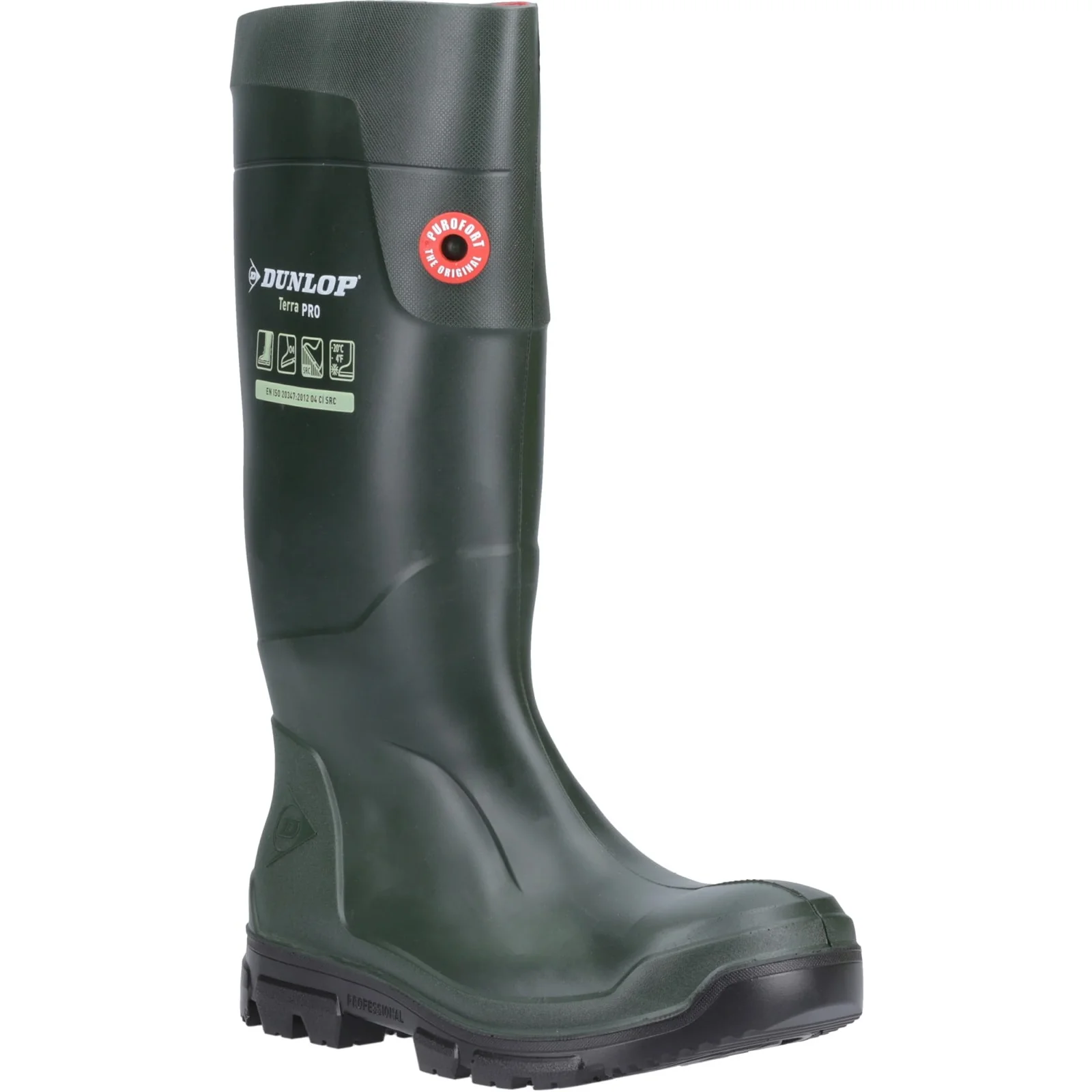 Dunlop Mens TerraPro Full Safety Wellington Green - Image 6