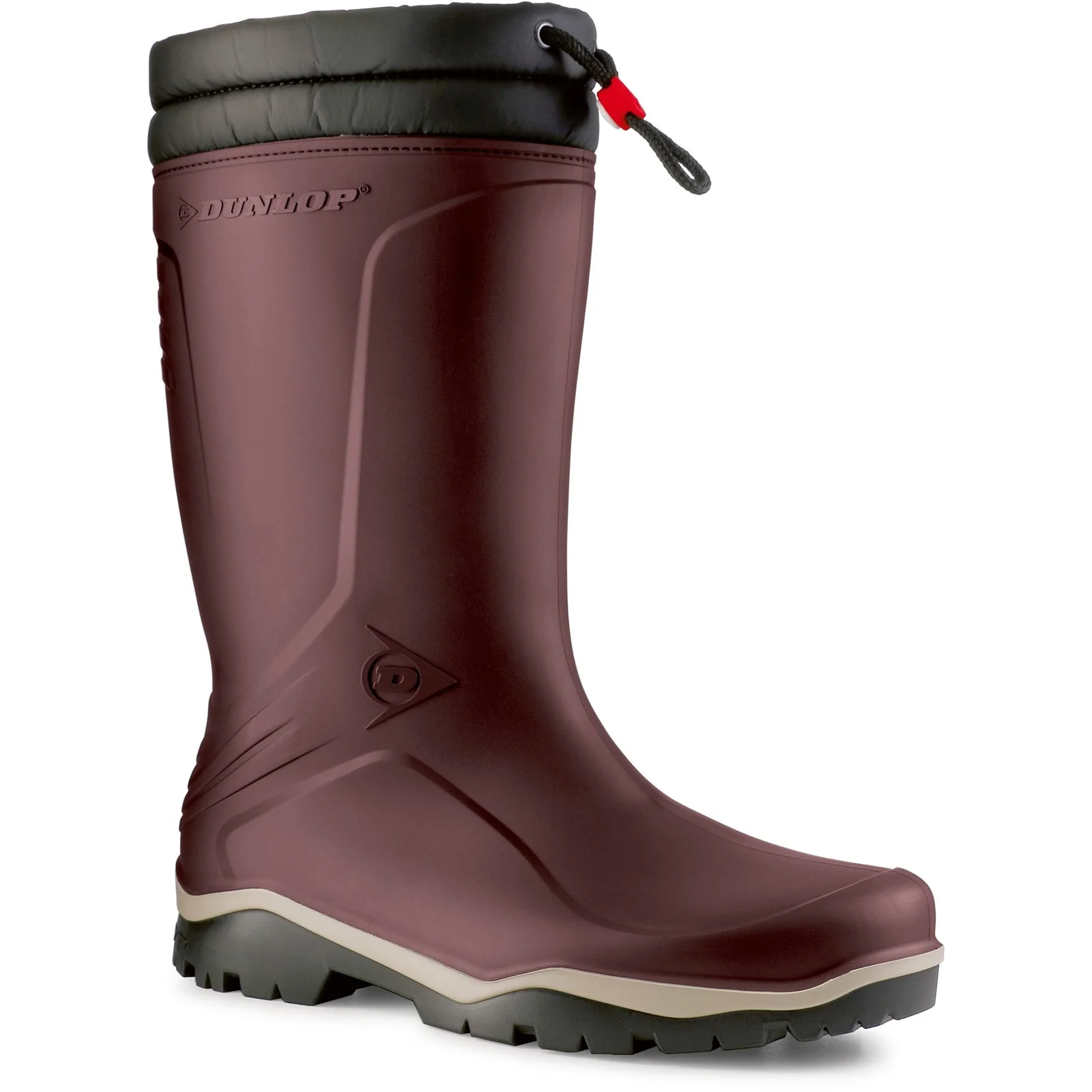 Dunlop Unisex Blizzard Wellington Burgundy/Grey/Black - Image 5