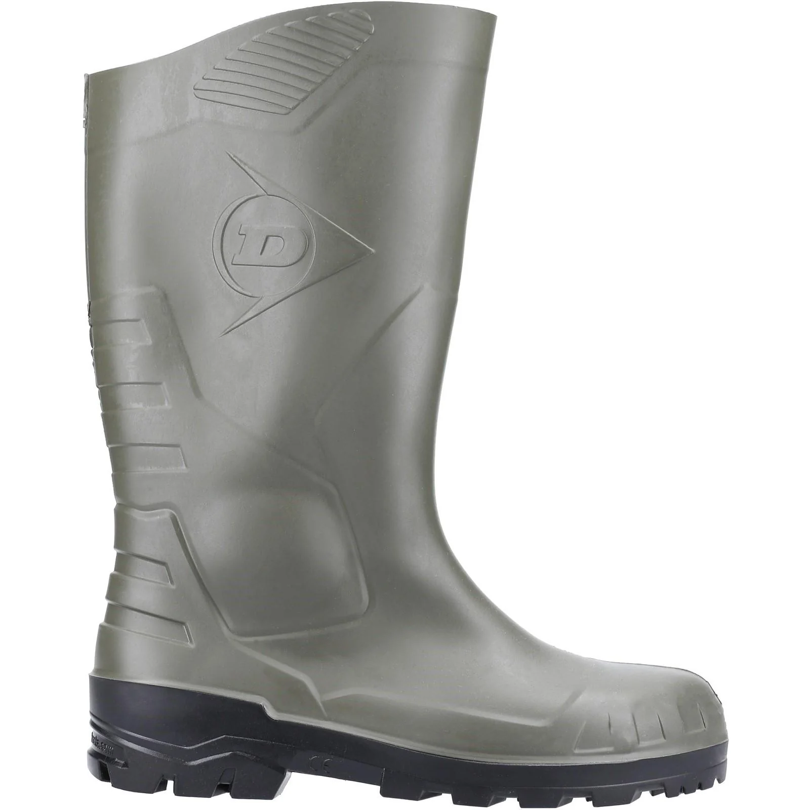 Dunlop Unisex Devon Full Safety Wellington Green/Black