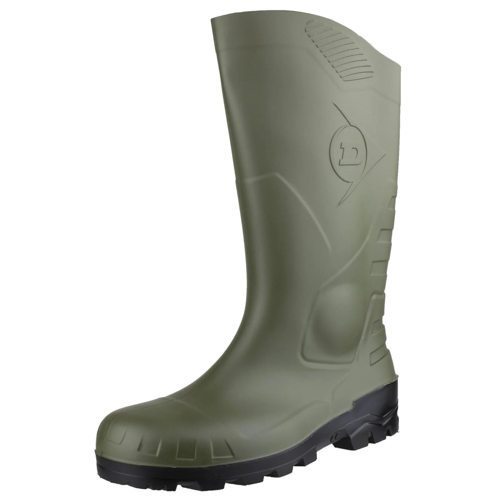 Dunlop Unisex Devon Full Safety Wellington Green/Black - Image 5