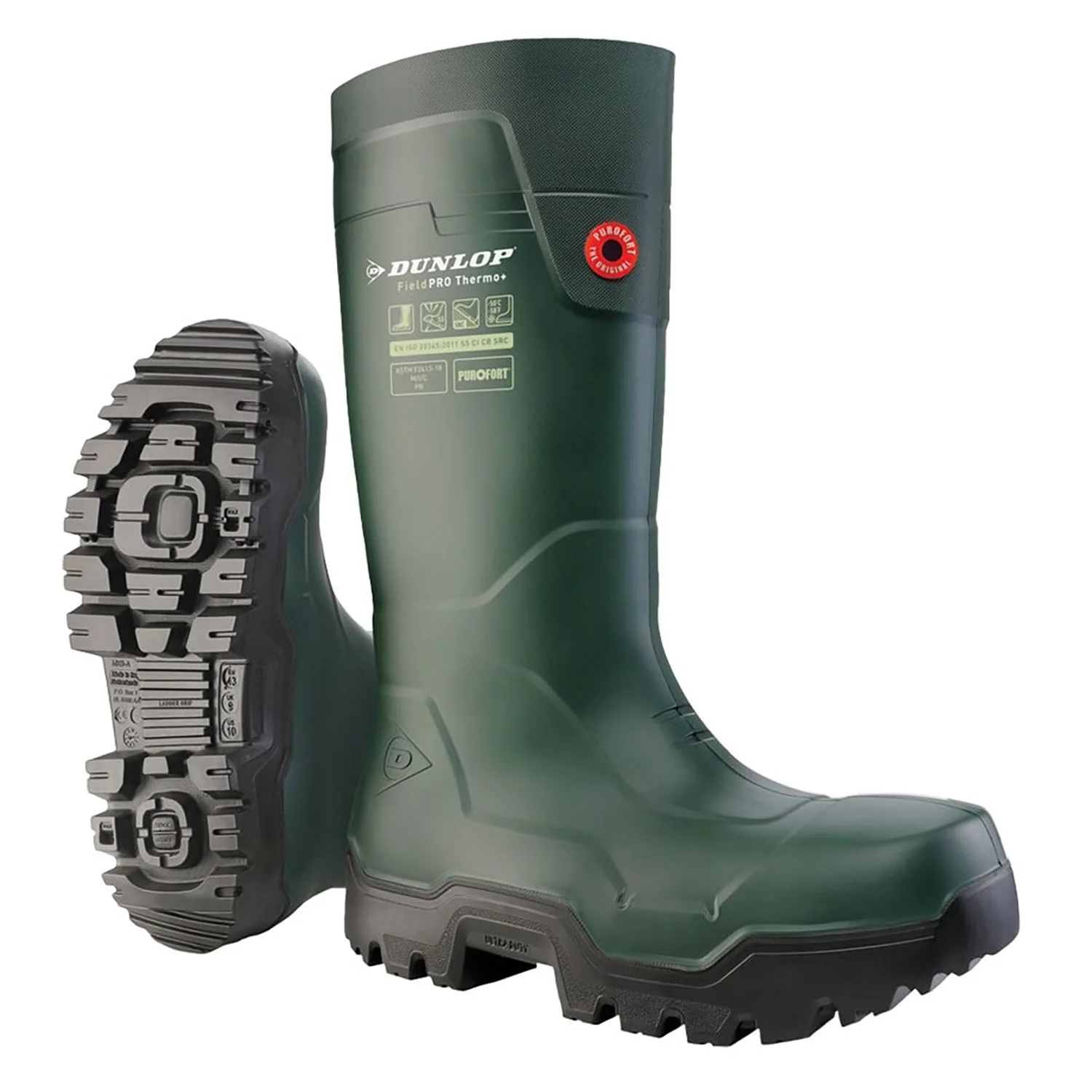 Dunlop Unisex FIELDPRO THERMO+ Safety Wellington Green - Image 5