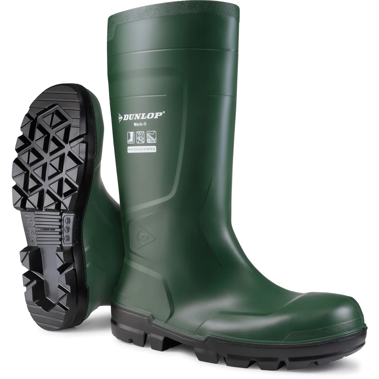 Dunlop Unisex Work-It Full Safety Wellington Green