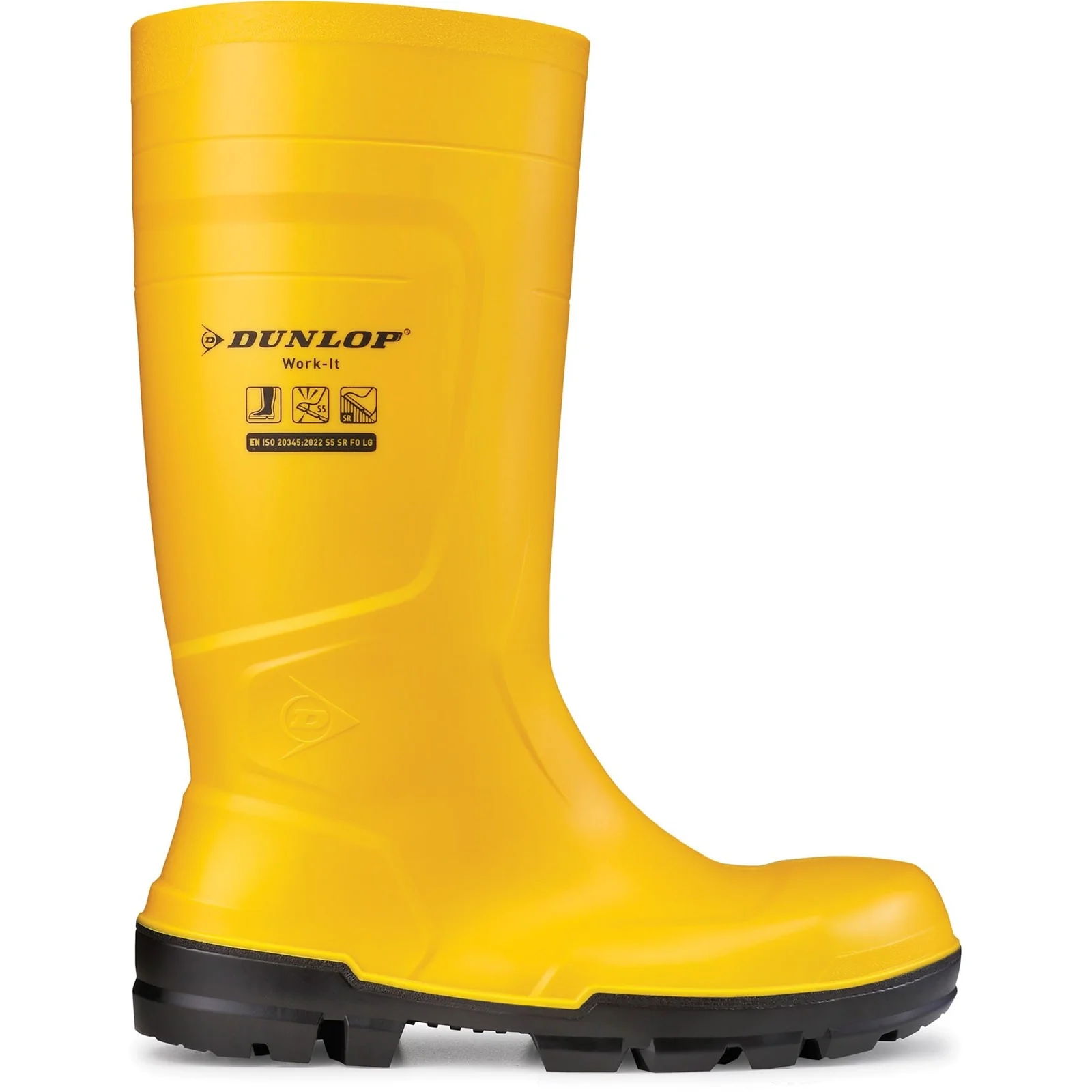 Dunlop Unisex Work-It Full Safety Wellington Yellow