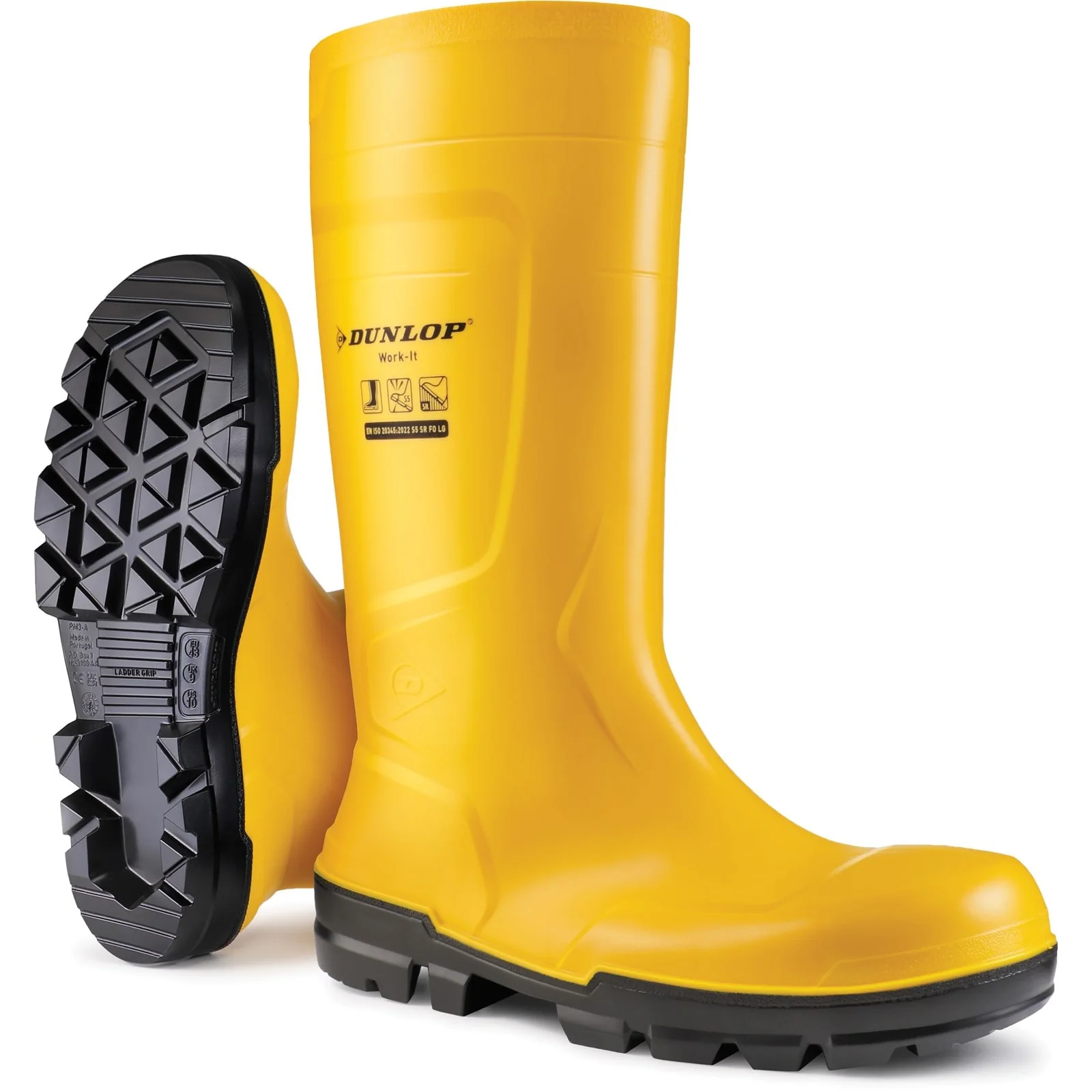 Dunlop Unisex Work-It Full Safety Wellington Yellow - Image 4