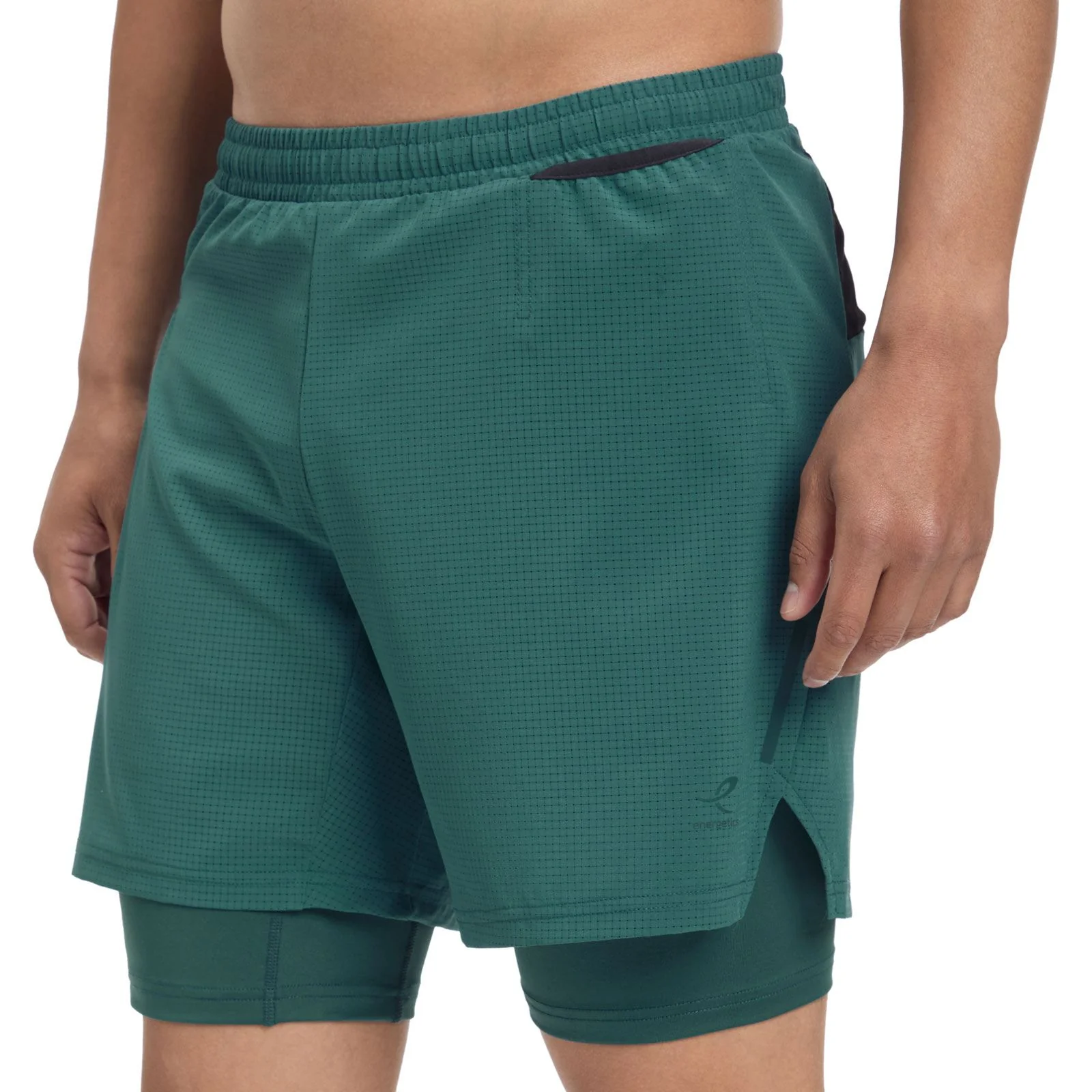 Energetics Stevo 2 in 1 Mens Lightweight Running Shorts - Image 3