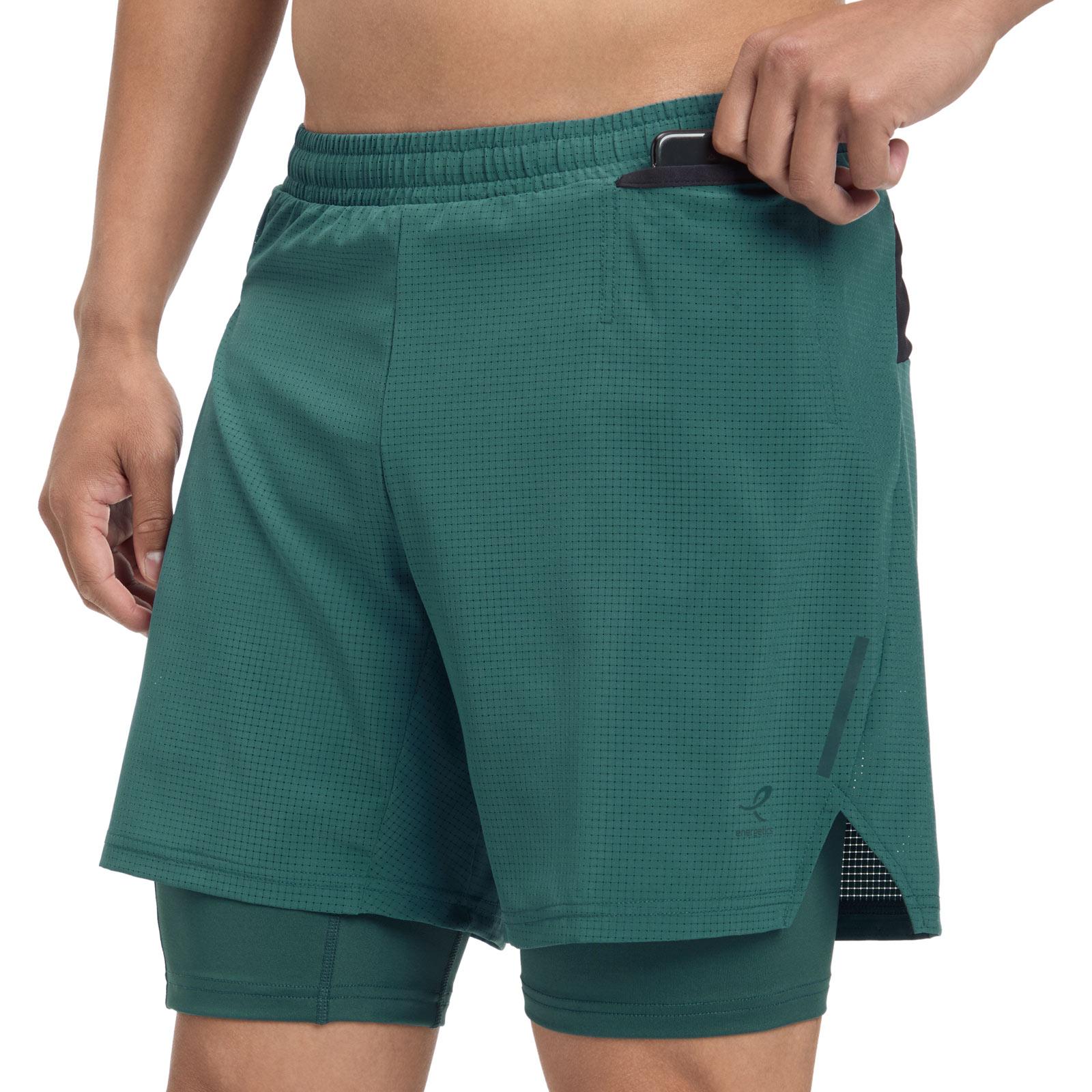 Energetics Stevo 2 in 1 Mens Lightweight Running Shorts - Image 6