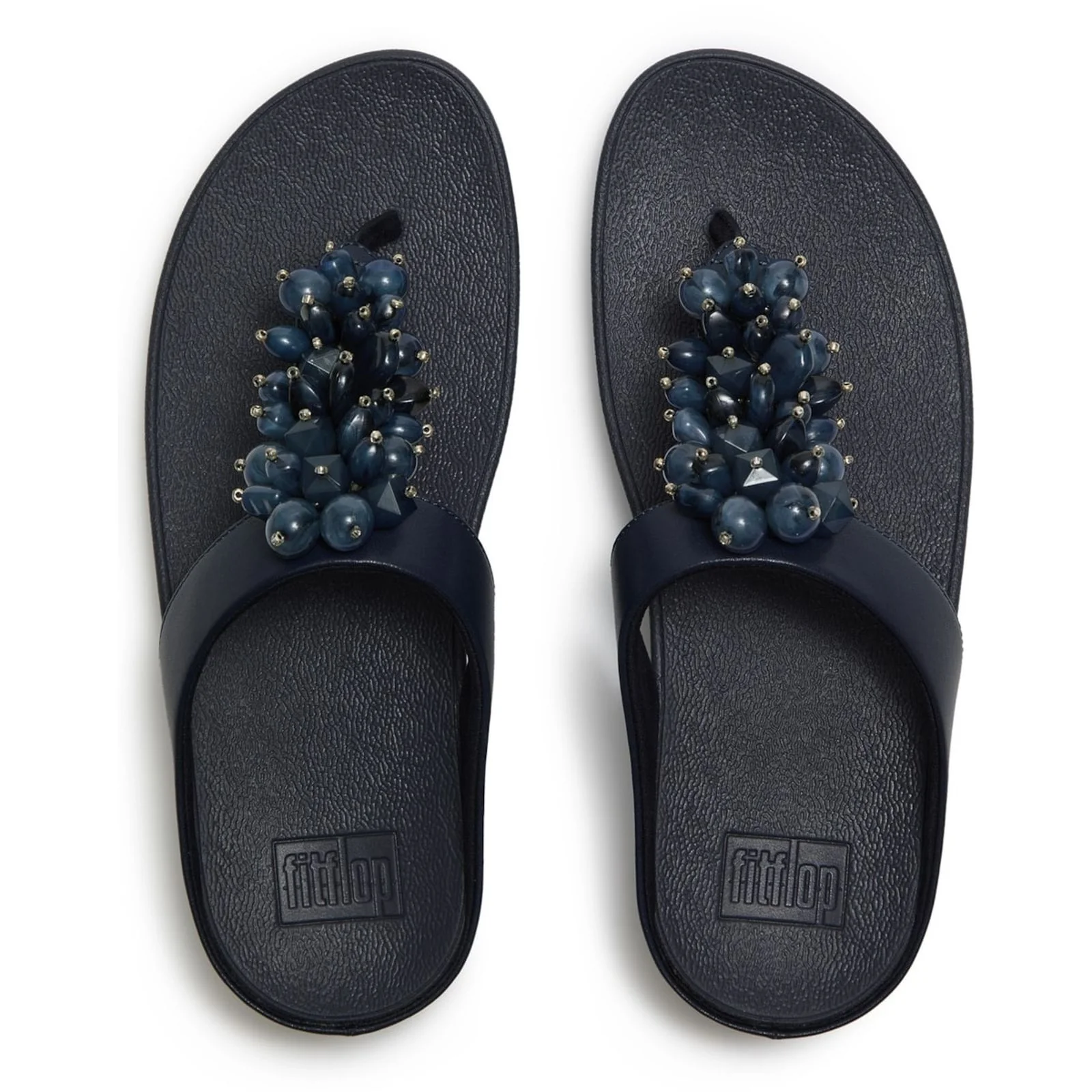 Fitflop Womens Fino Toe-Post Sandals Midnight Navy - Image 2