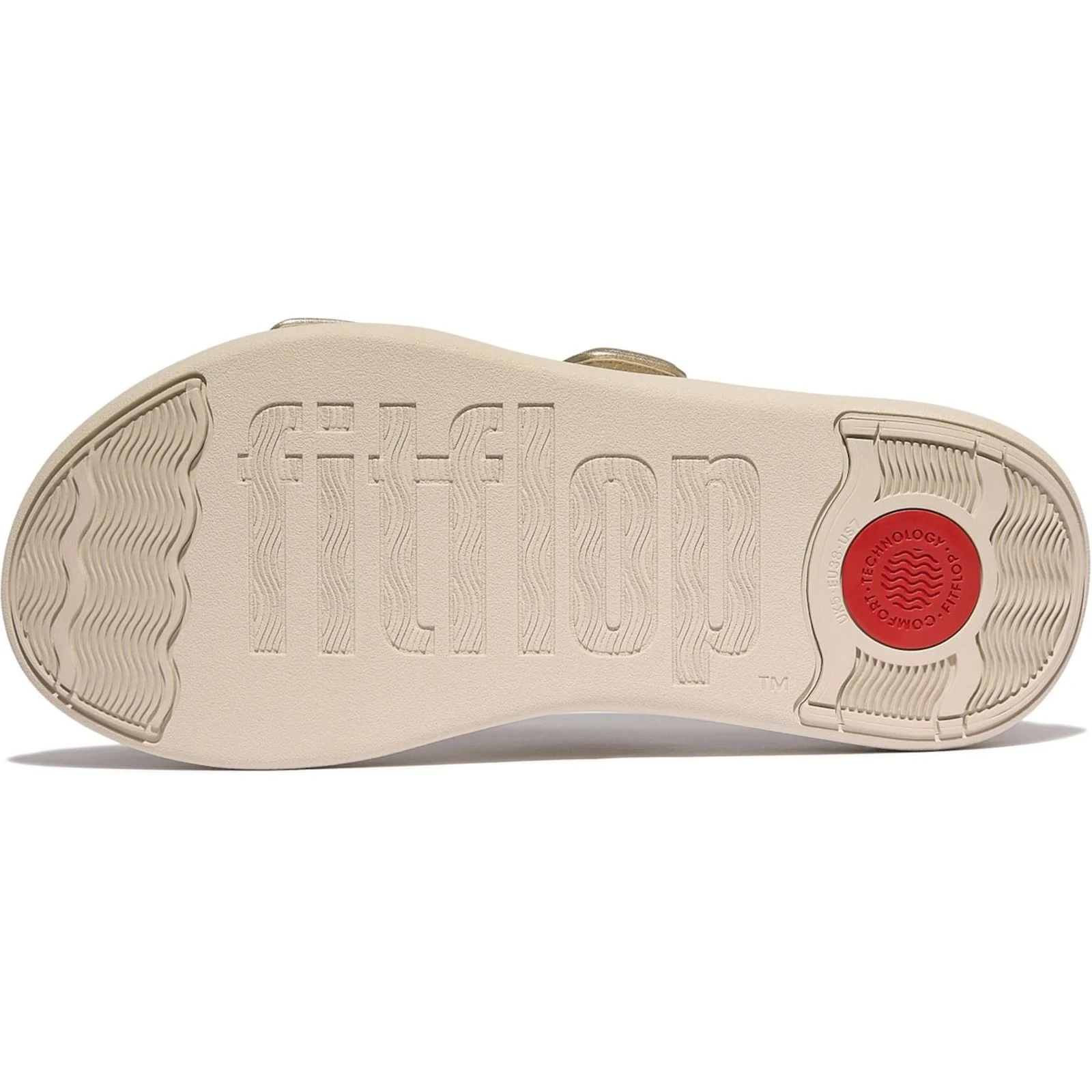 Fitflop Womens F-Mode Go Sandals Platino - Image 3