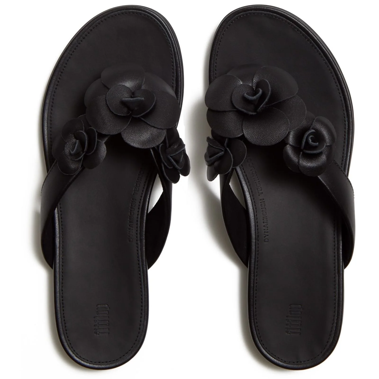 Fitflop Womens Gracie Flower Flip-Flops Black - Image 2