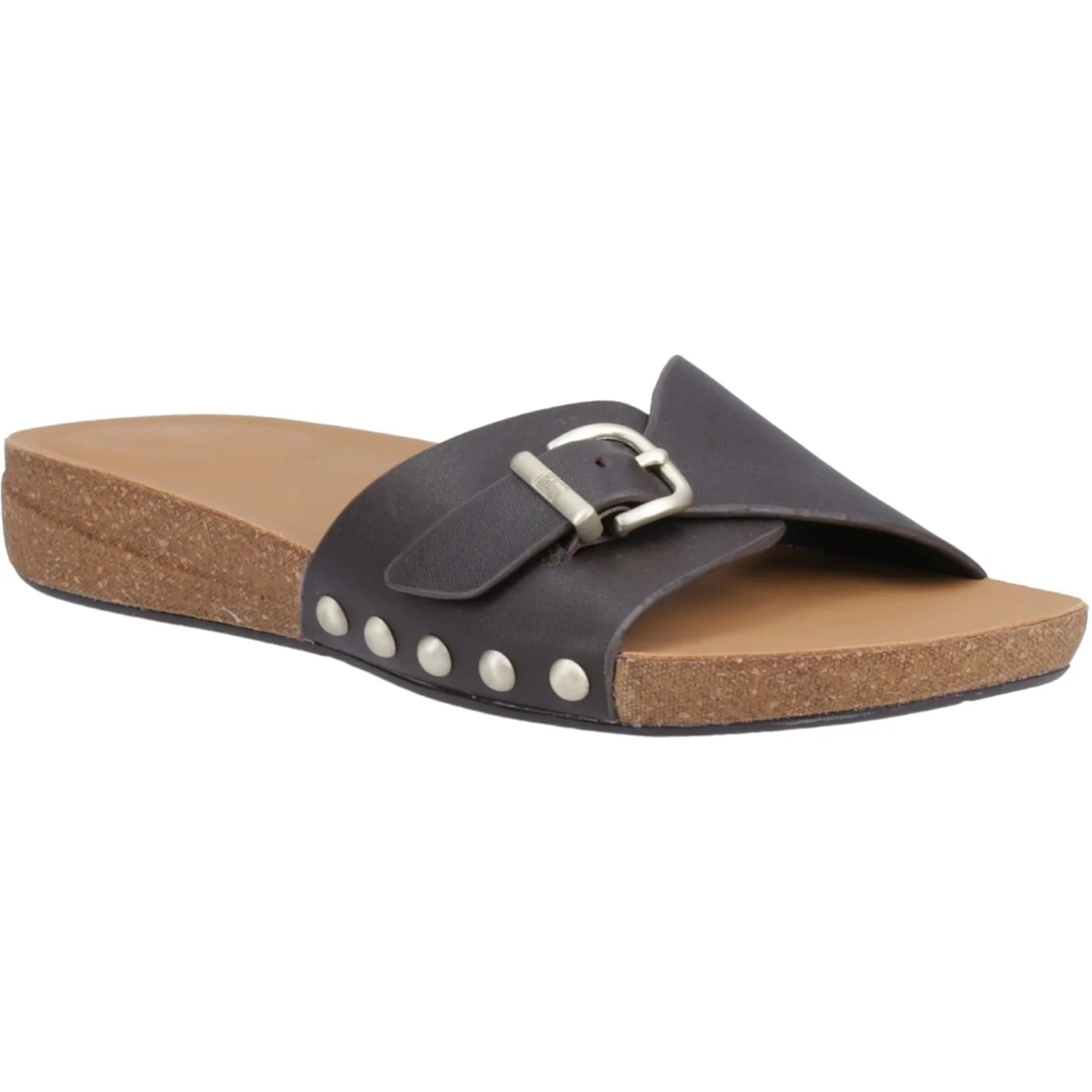 Fitflop Womens iQushion Adjustable Buckle Slides Chocolate Brown - Image 5