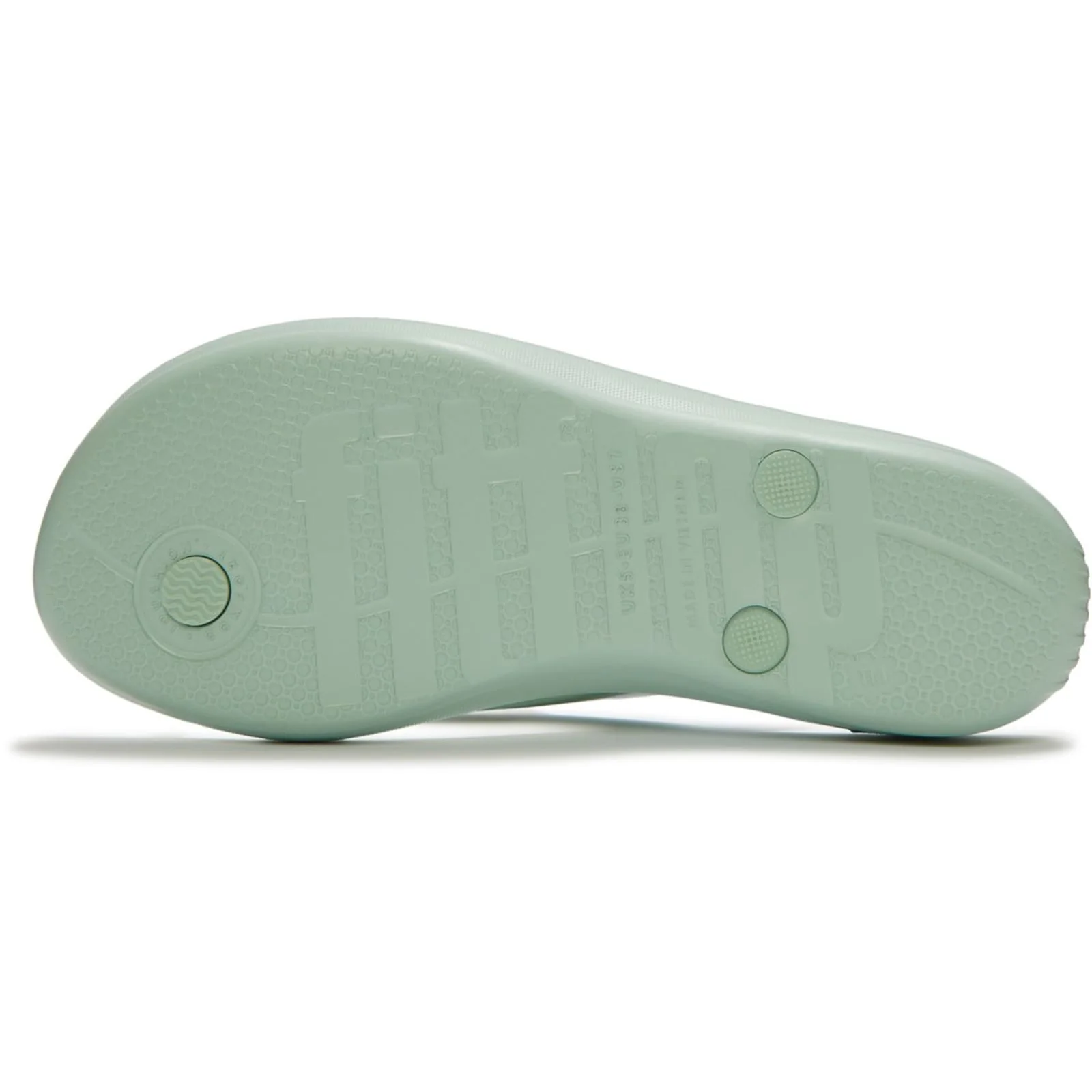 Fitflop Womens iQushion Glossy-Button Flip-Flops Mint Whisper - Image 3