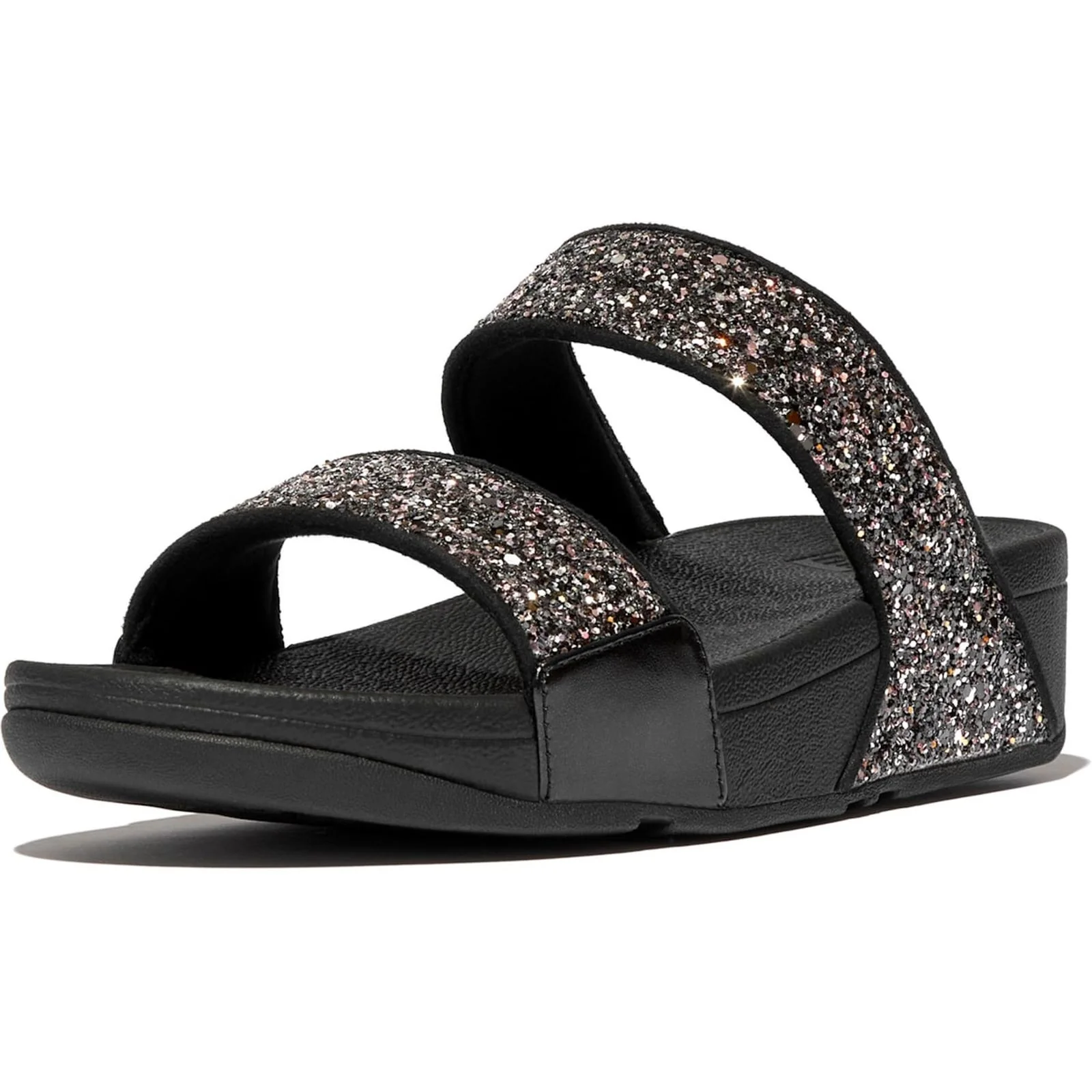 Fitflop Womens Lulu 2 Bar Glitter Sandal Black/Multi - Image 5