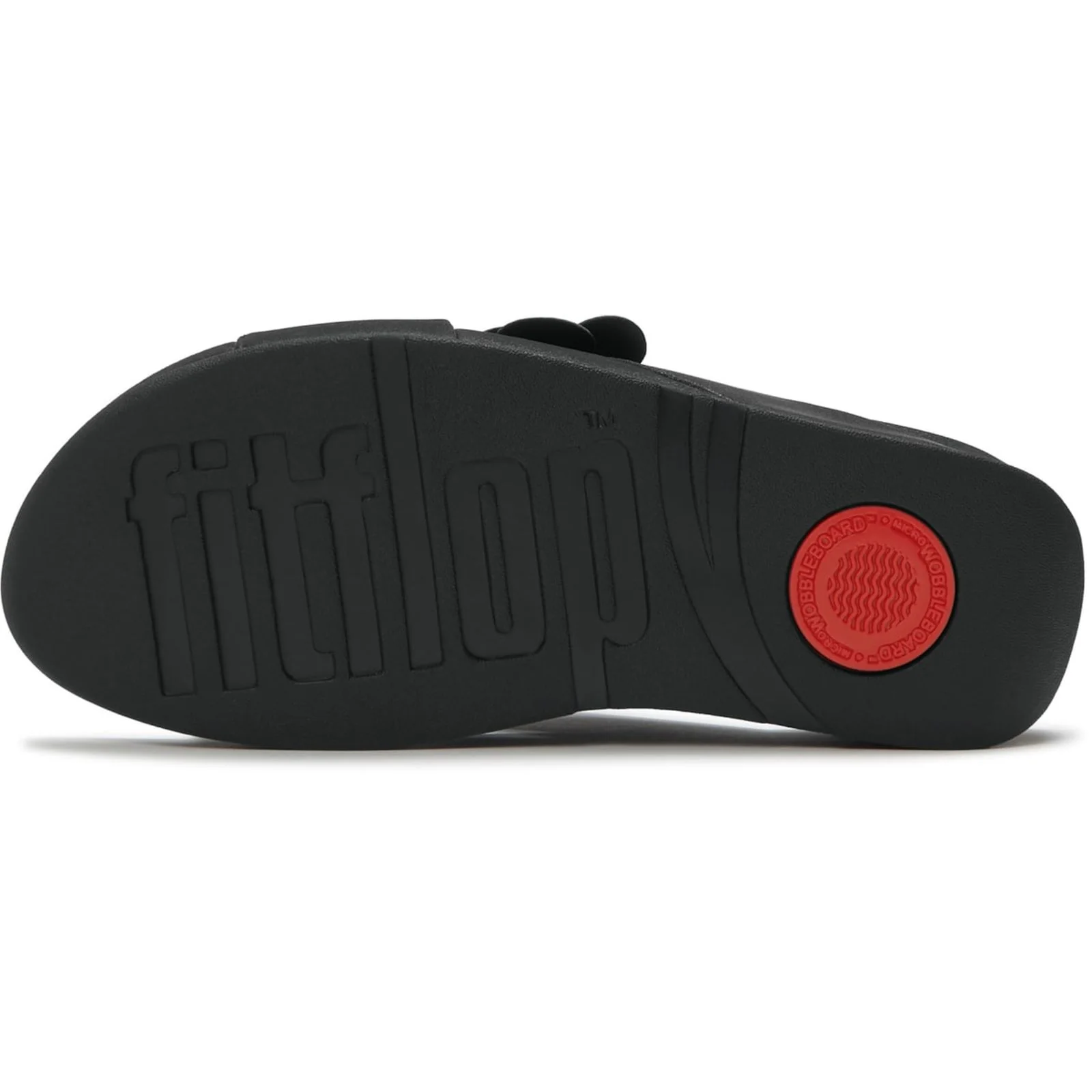 Fitflop Womens Lulu Flower Cross Slides Black - Image 3