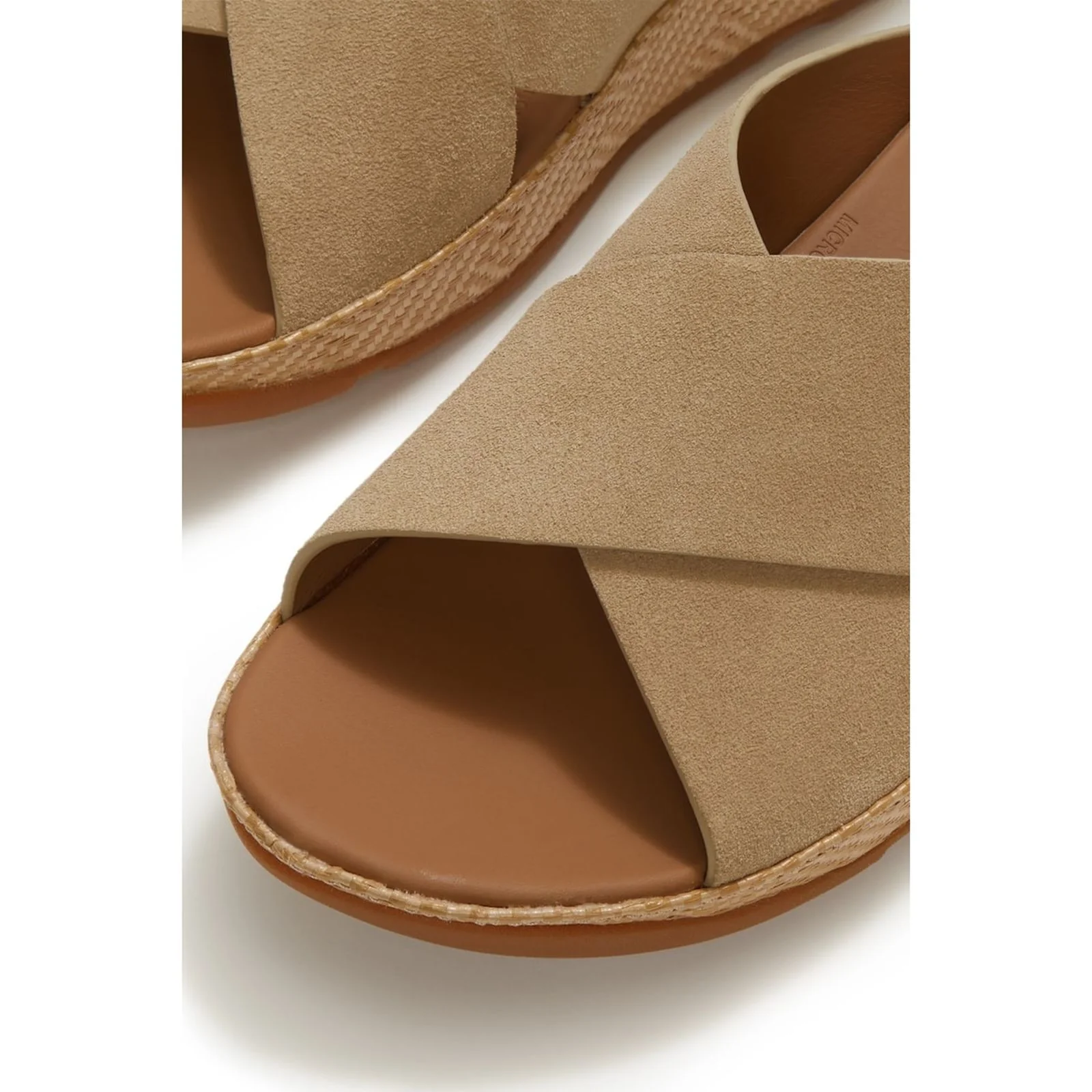 Fitflop Womens Lulu Lux Graphic-Weave Slides Cappuccino - Image 4