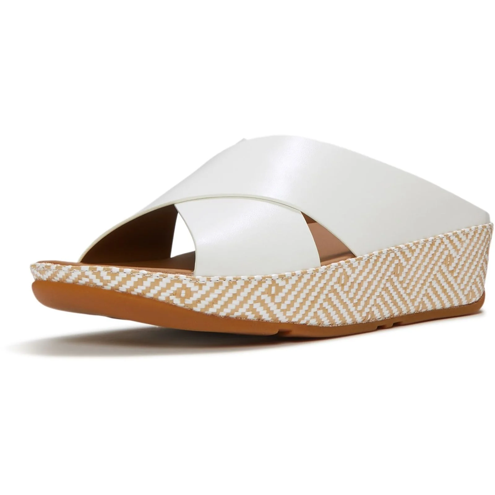 Fitflop Womens Lulu Lux Graphic-Weave Slides Urban White - Image 5