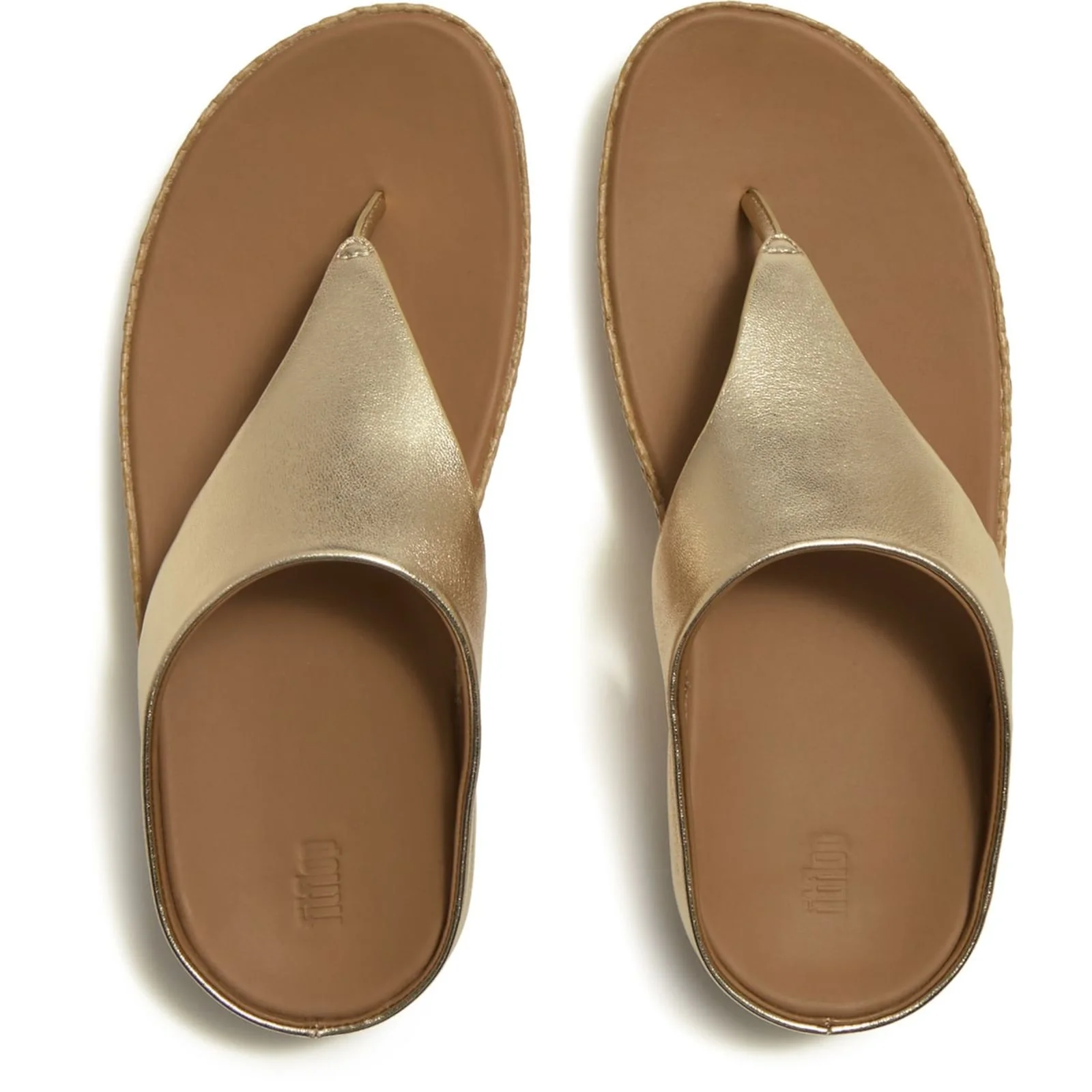 Fitflop Womens Lulu Lux Graphic-Weave Toe-Post Platino - Image 2