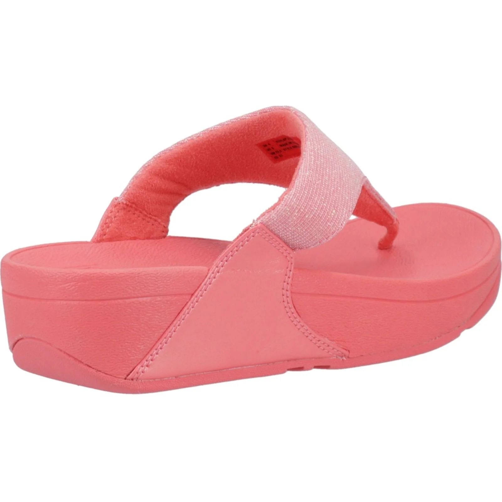 Fitflop Womens Lulu Shimmerlux Toe Post Sandals Rosy Coral - Image 5