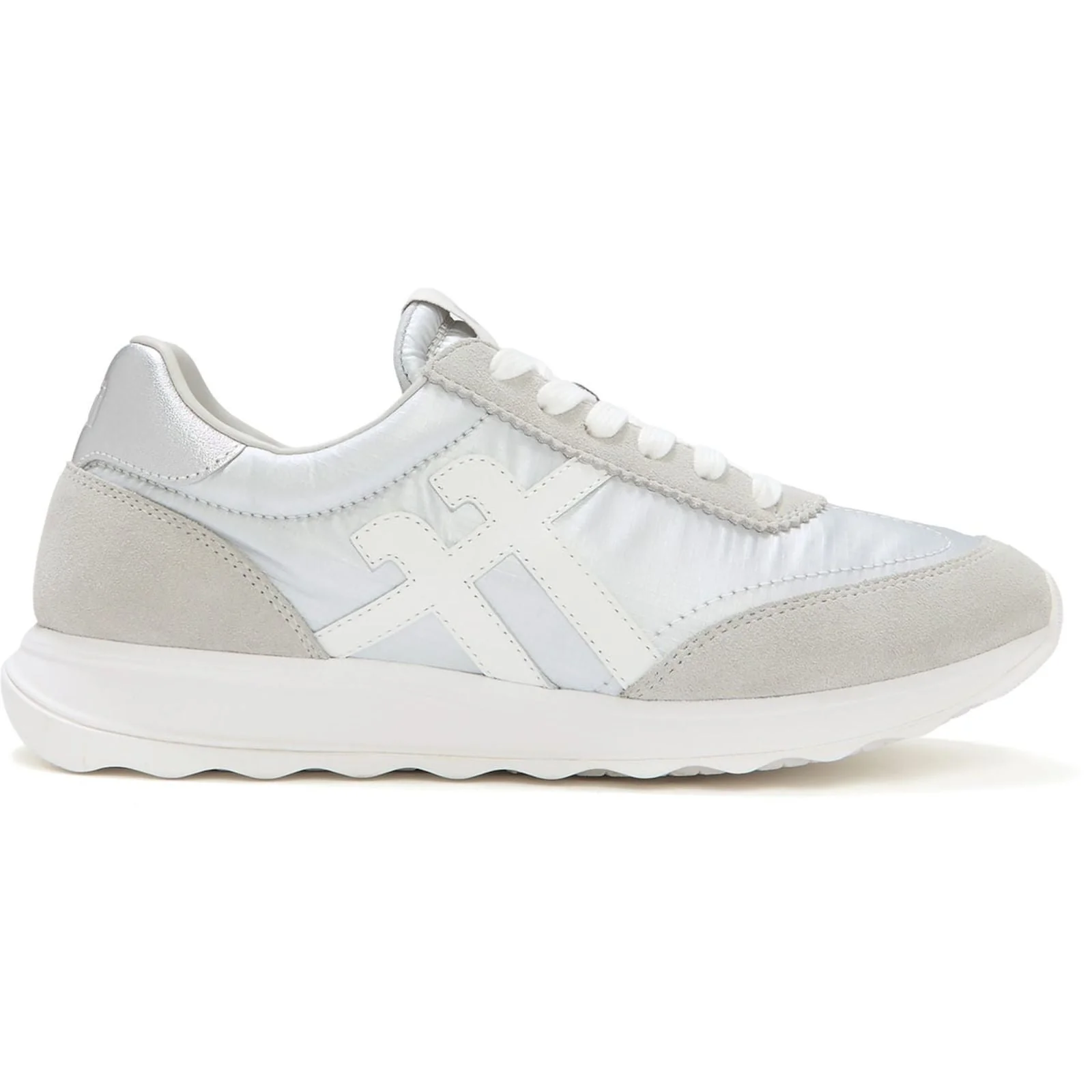 Fitflop Womens Retro-Q FF Sneaker Silver/Urban White