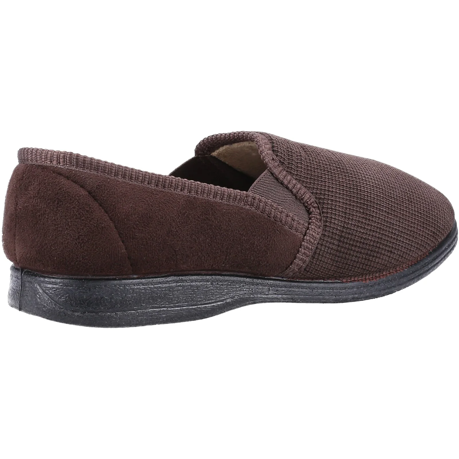 Fleet & Foster Mens Tim Twin Gusset Slipper Brown - Image 3