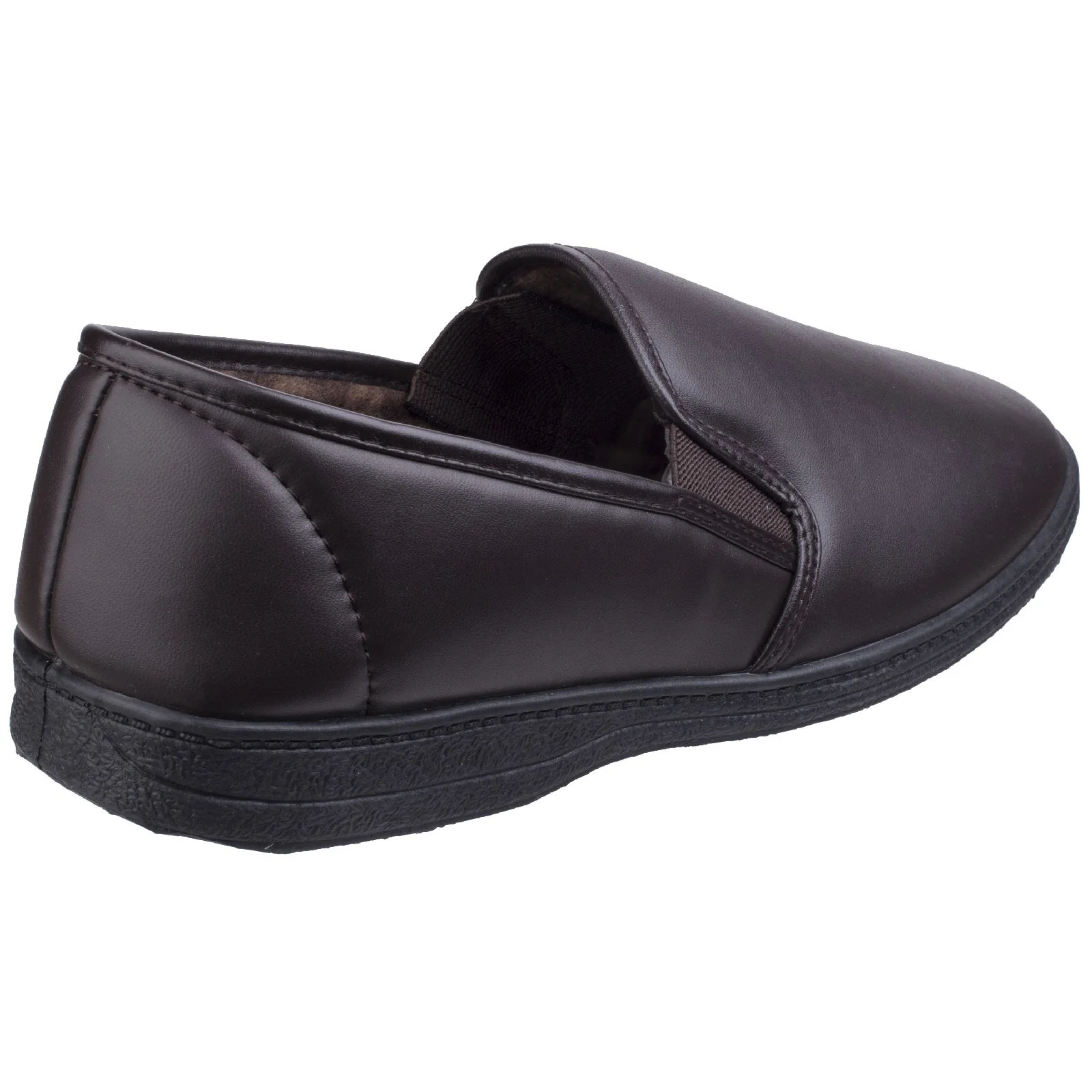Fleet & Foster Mens Visa Twin Gusset Slipper Brown - Image 3