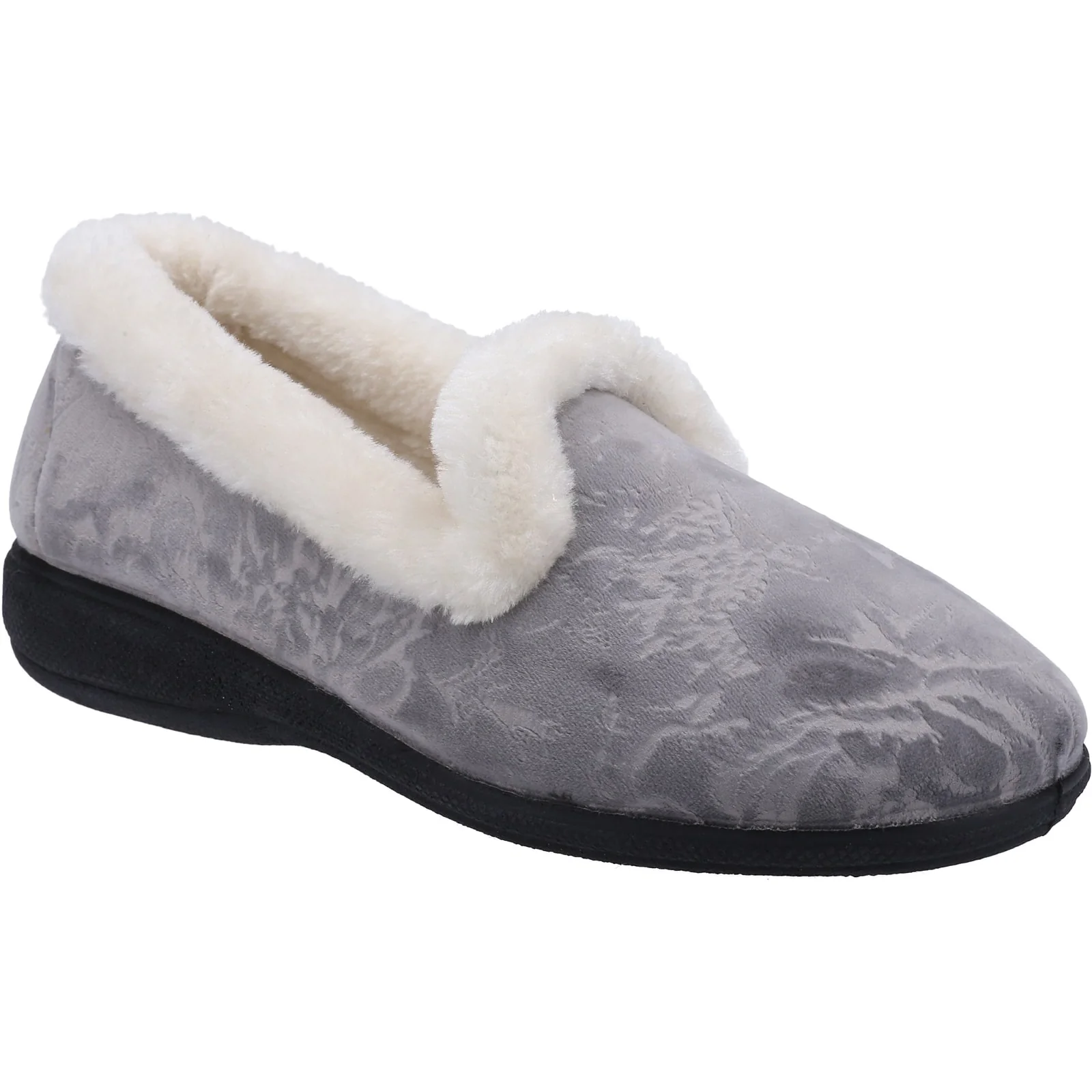 Fleet & Foster Womens Adelaide Memory Foam Slipper Grey - Image 4