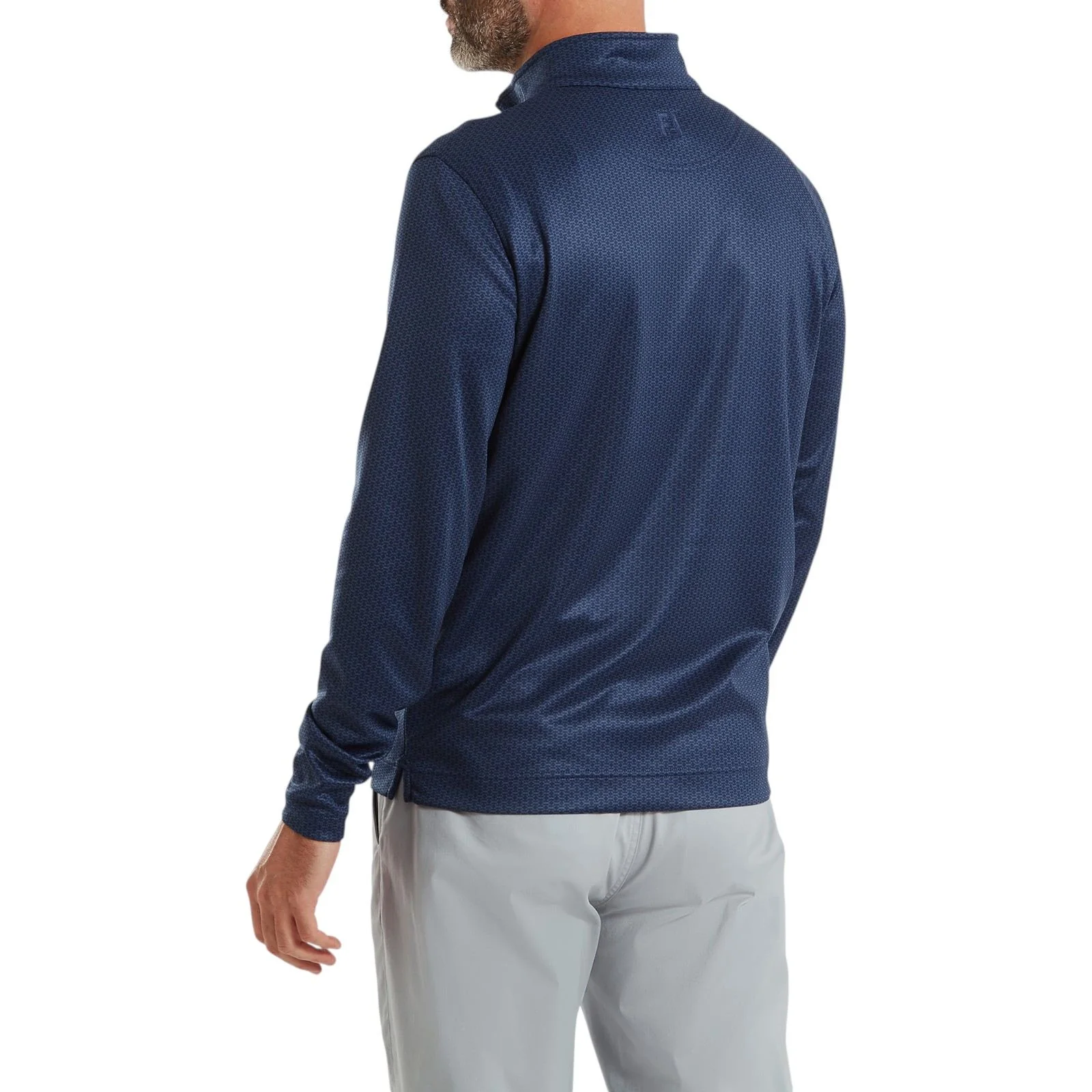 FootJoy Nautical Flag Tonal Golf Mens Half-Zip Top - Image 2
