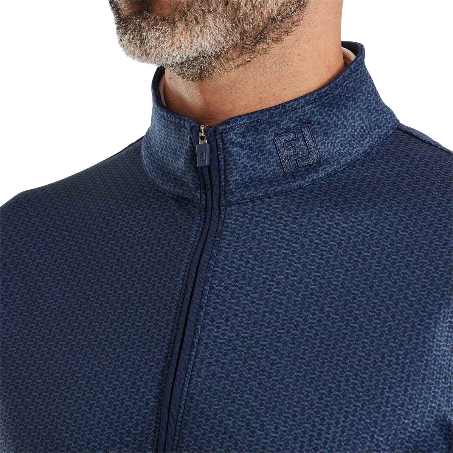 FootJoy Nautical Flag Tonal Golf Mens Half-Zip Top - Image 3