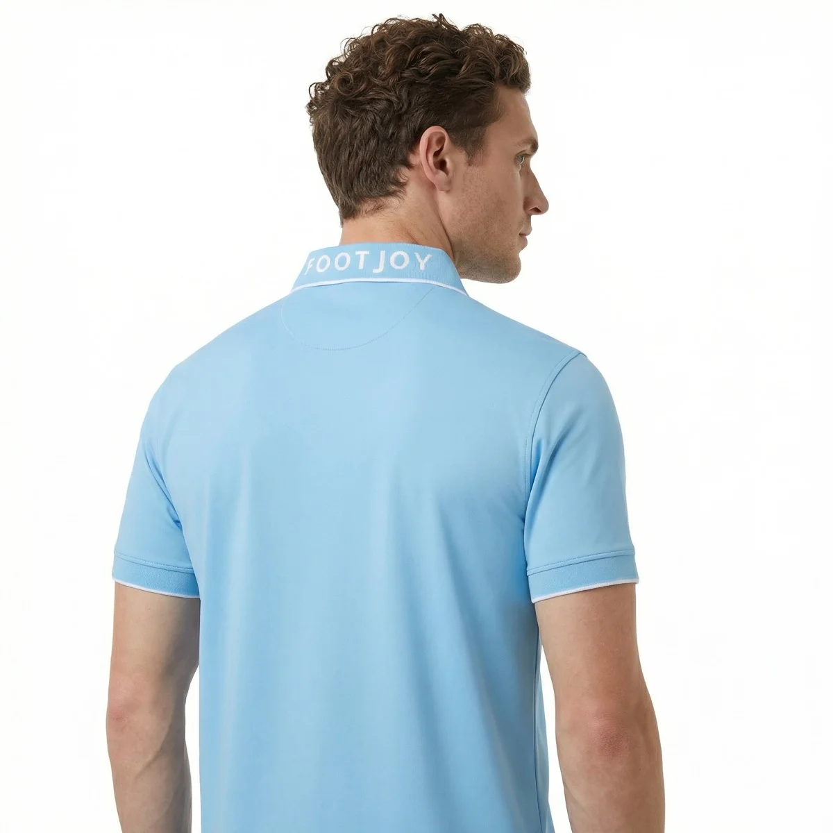 FootJoy Wordmark Pique Performance Golf Mens Polo Shirt - Image 2