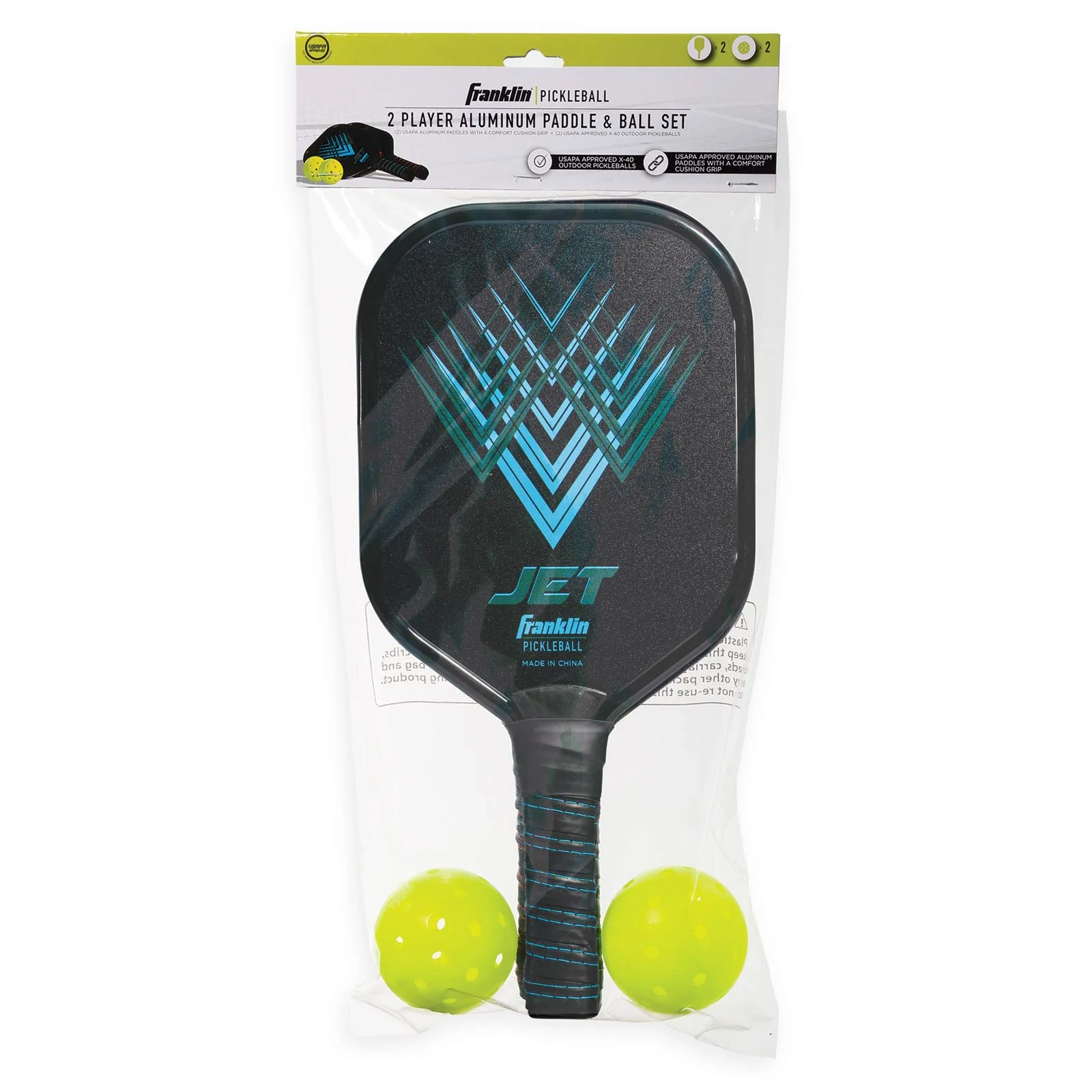 Franklin Jet 2-Player Pickleball Paddle and Ball Set - Image 2