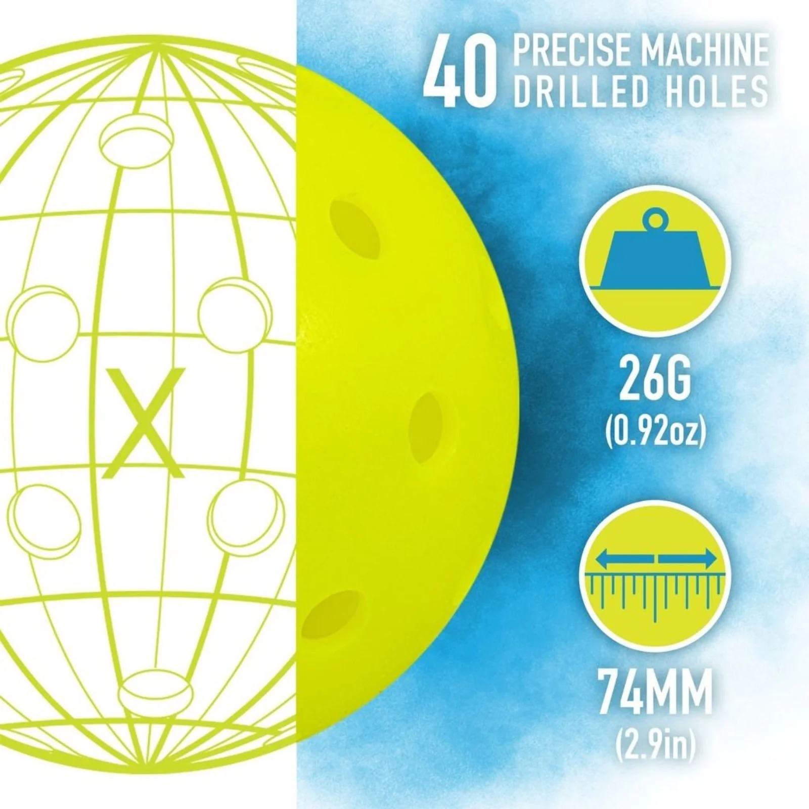 Franklin Outdoor X-40 Pickleball - 3 Pack - Image 6