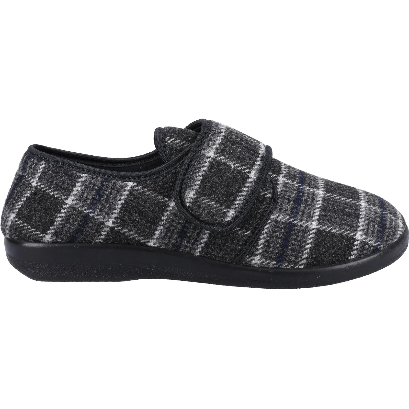 GBS Med Mens Gerald Mens Classic Slippers Black/White
