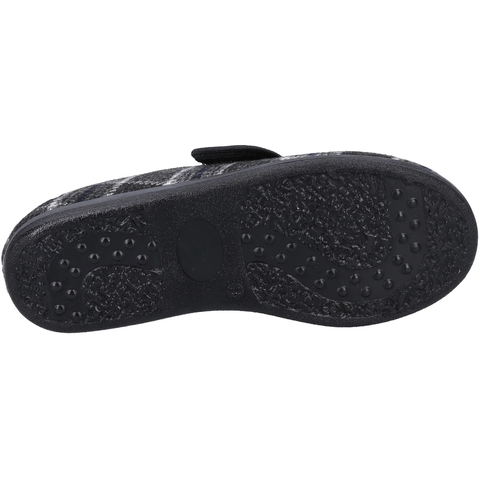 GBS Med Mens Gerald Mens Classic Slippers Black/White - Image 2