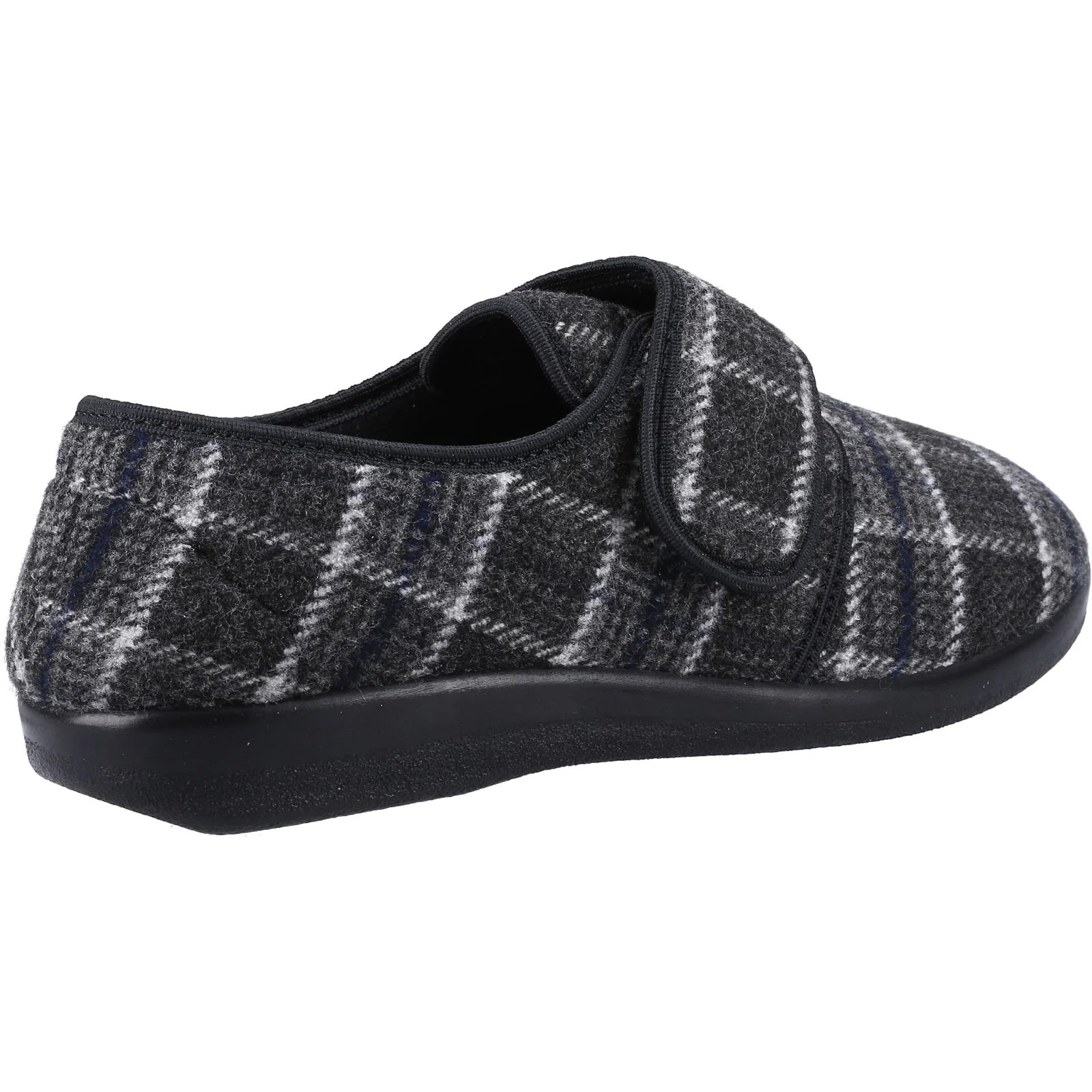 GBS Med Mens Gerald Mens Classic Slippers Black/White - Image 3