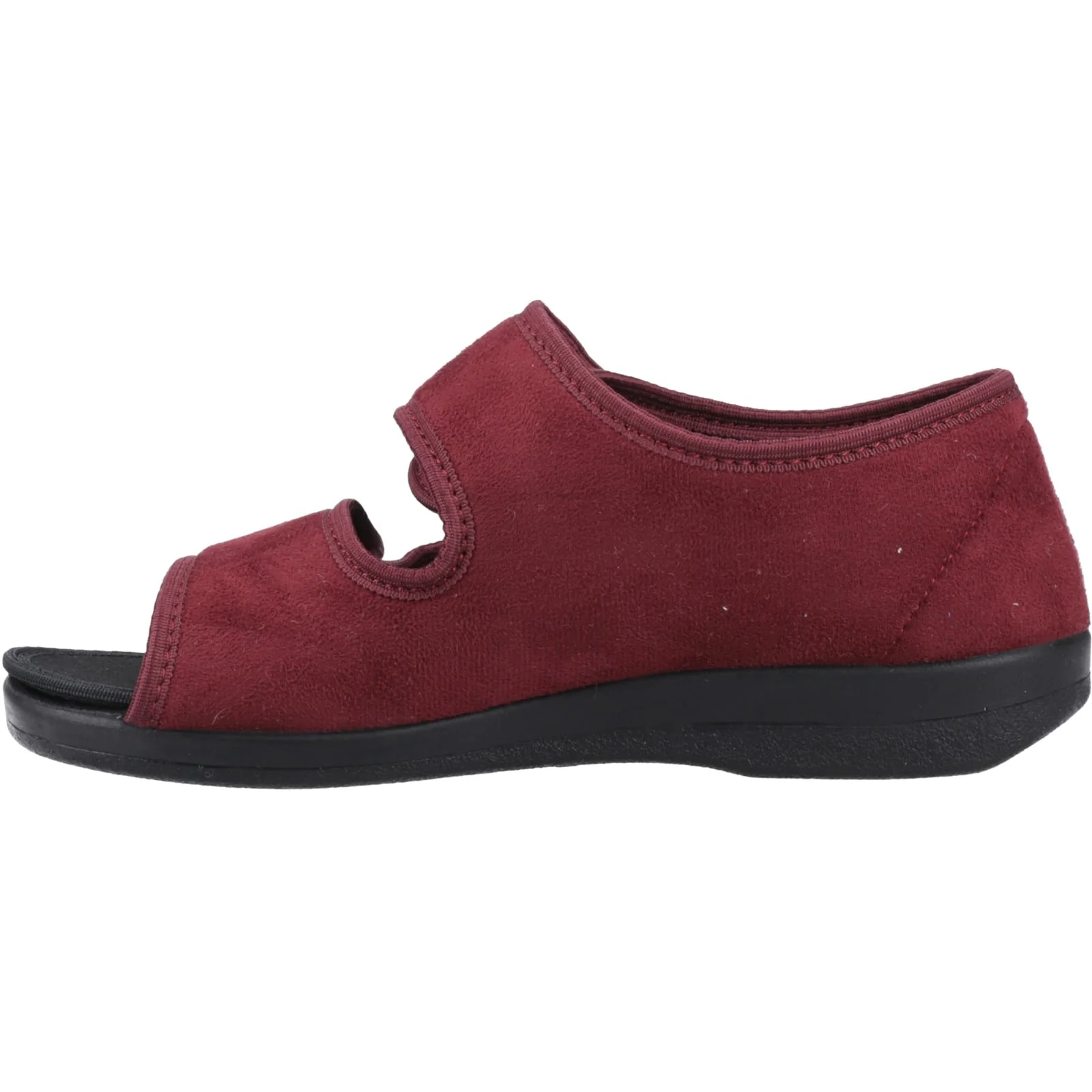 GBS Med Unisex Med Brompton Touch Fastening Slipper Burgundy - Image 2