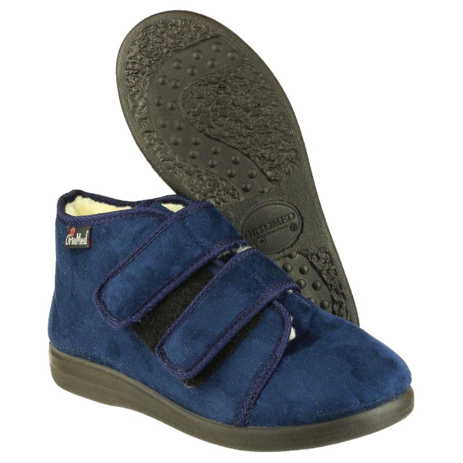 GBS Med Unisex Med Torbay Extra Wide Fit Slipper Navy - Image 3