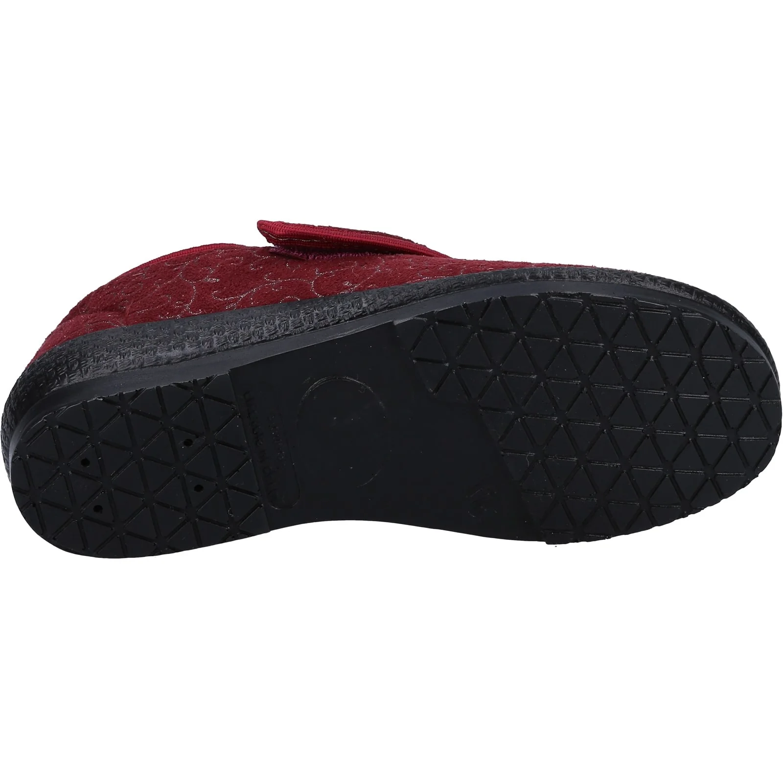 GBS Med Womens Geraldine Ladies Classic Slippers Burgundy - Image 2