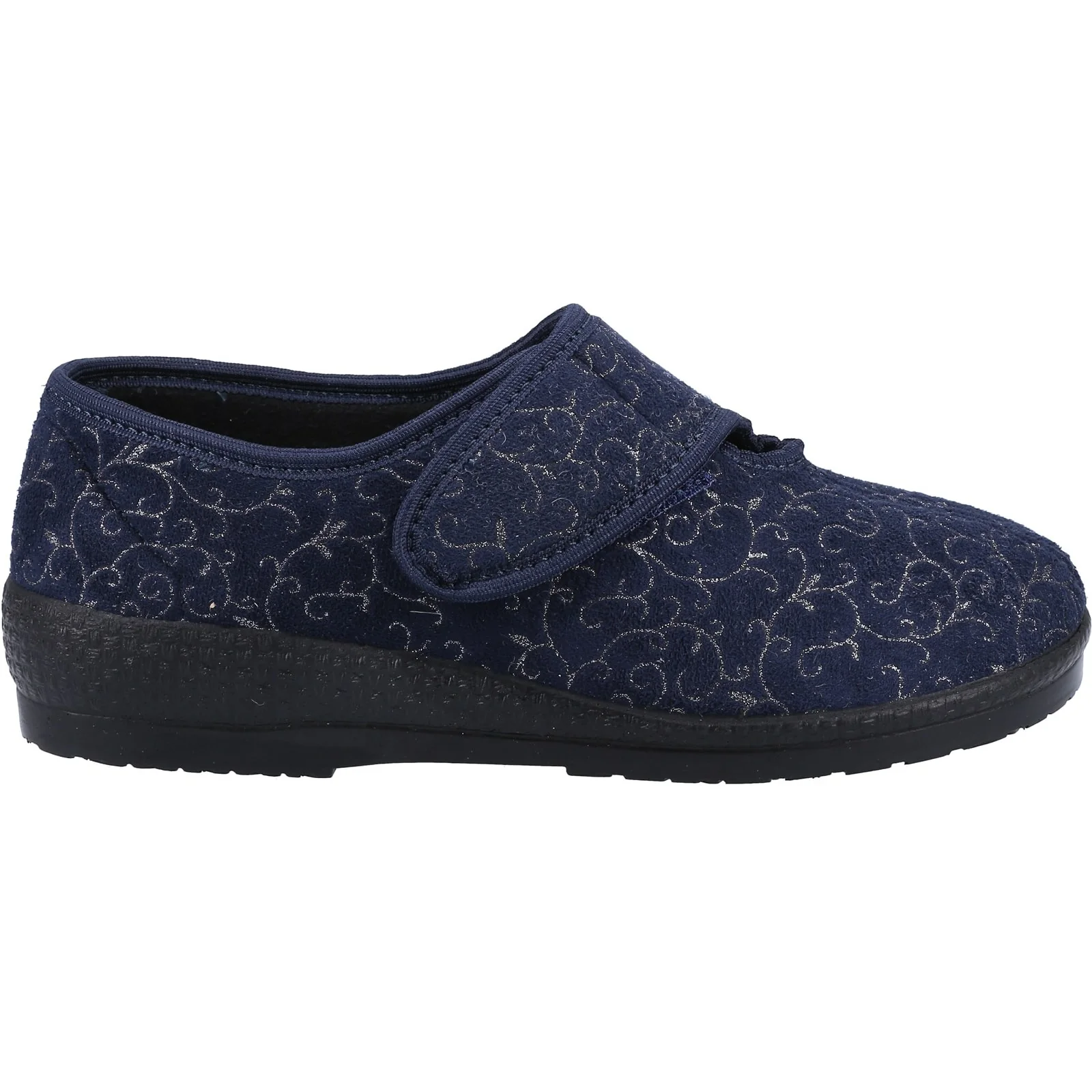 GBS Med Womens Geraldine Ladies Classic Slippers Navy