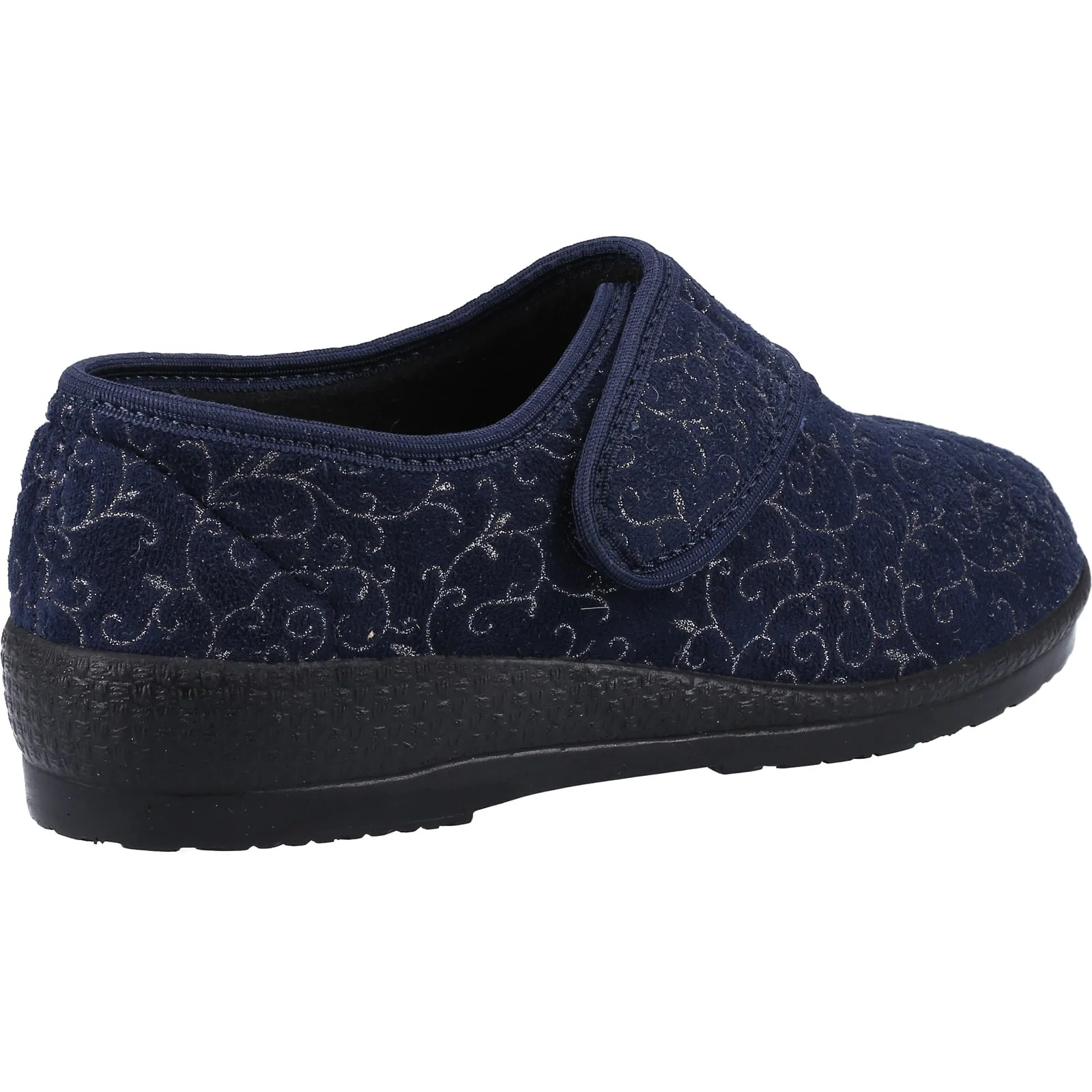 GBS Med Womens Geraldine Ladies Classic Slippers Navy - Image 3