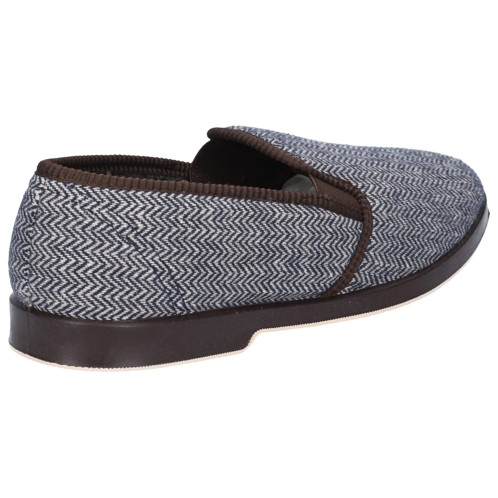 GBS Mens Stafford Twin Gusset Slipper Brown - Image 3
