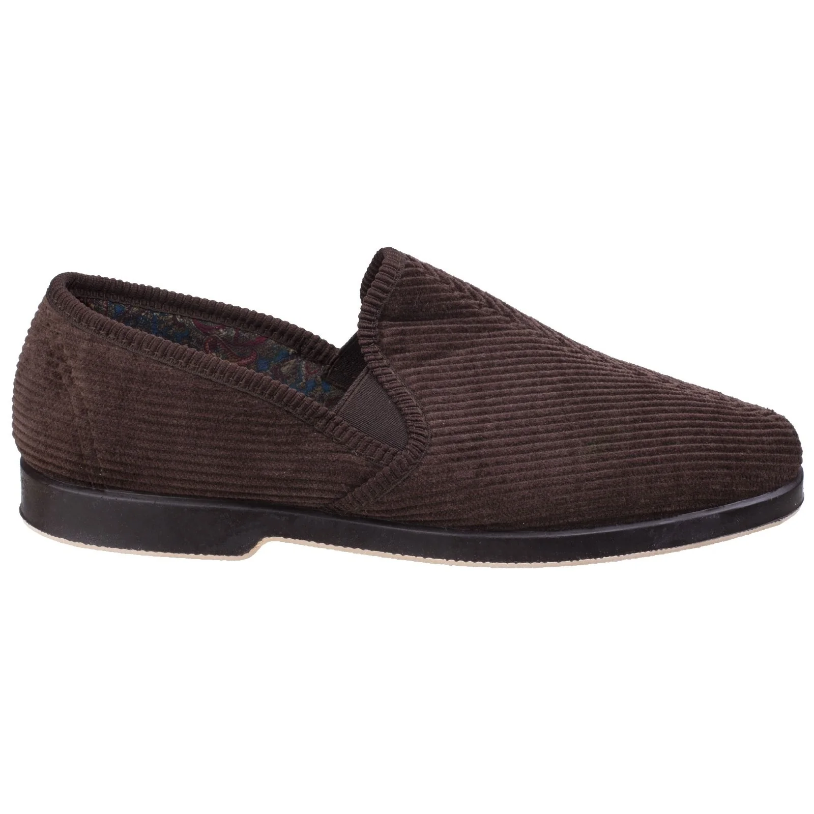 GBS Mens Twin Gusset Slipper Brown