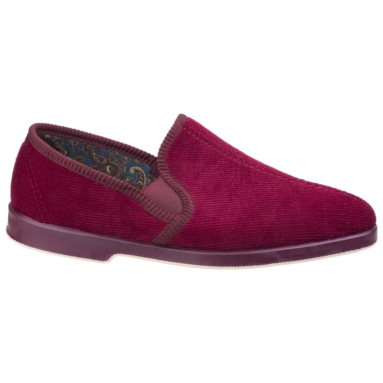GBS Mens Twin Gusset Slipper Wine