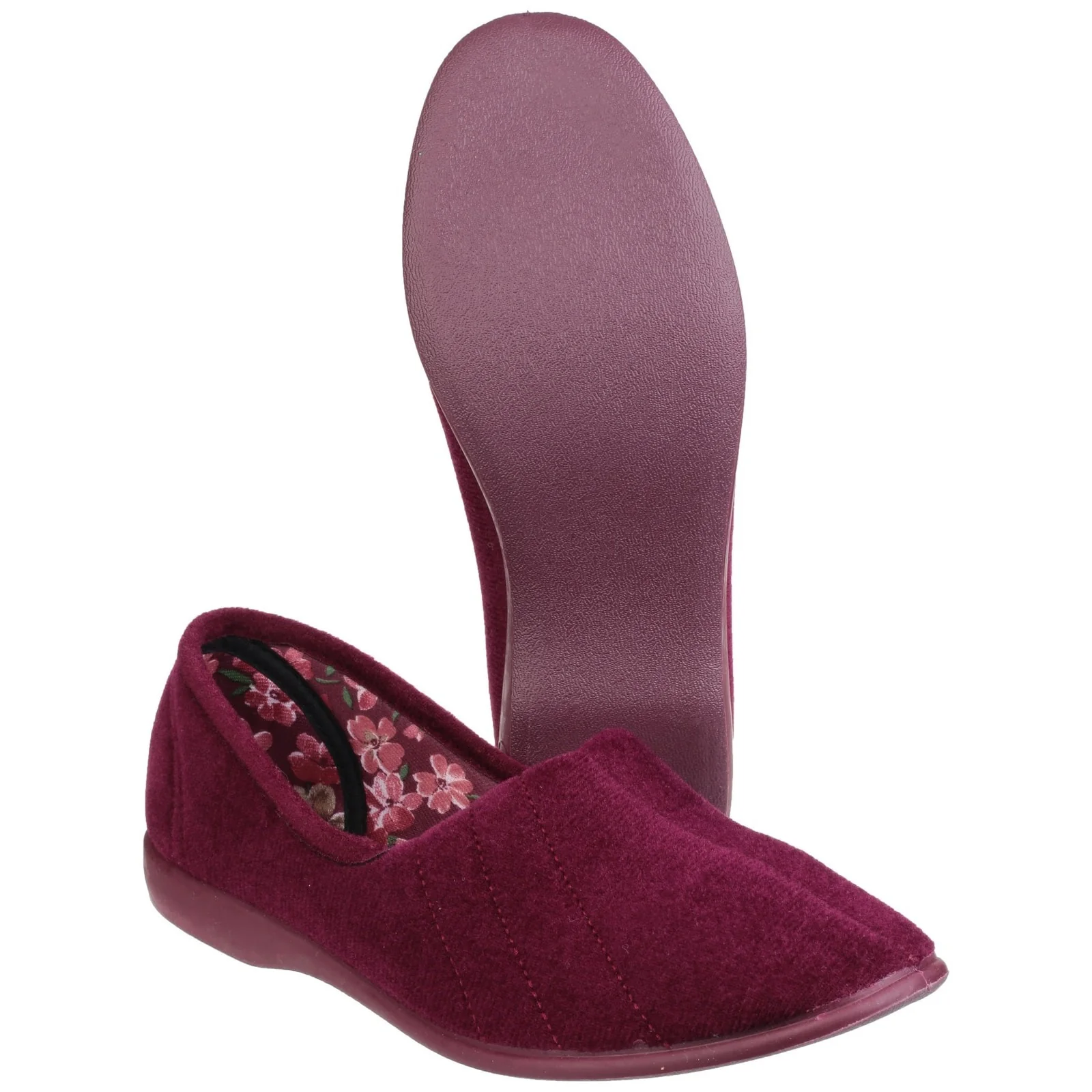 GBS Womens Audrey Ladies Slipper Burgundy - Image 4